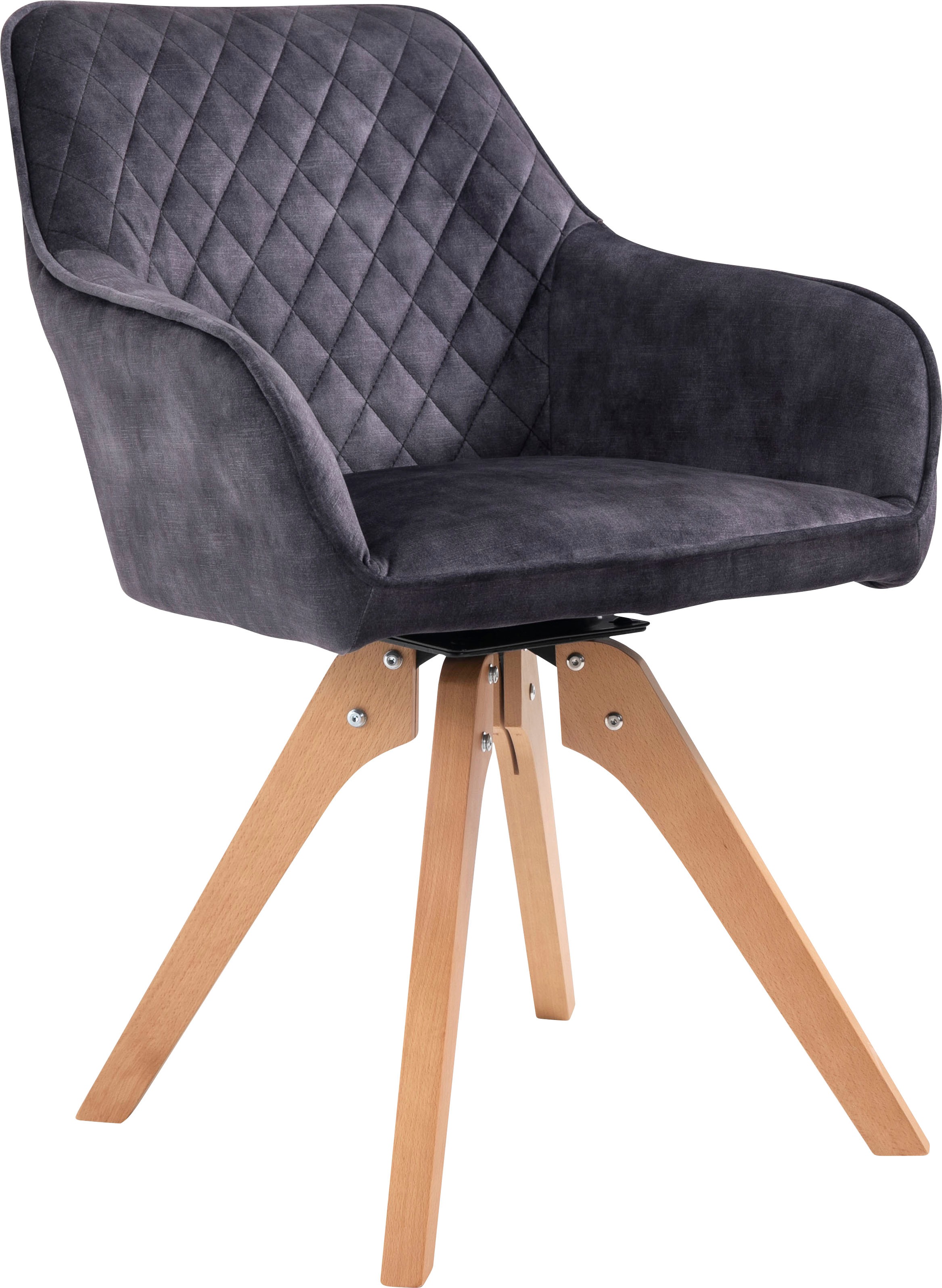 SalesFever Essgruppe, (5-tlg.), Tischbreite 180 cm, Stühle 180° drehbar, mit Samtverlours
