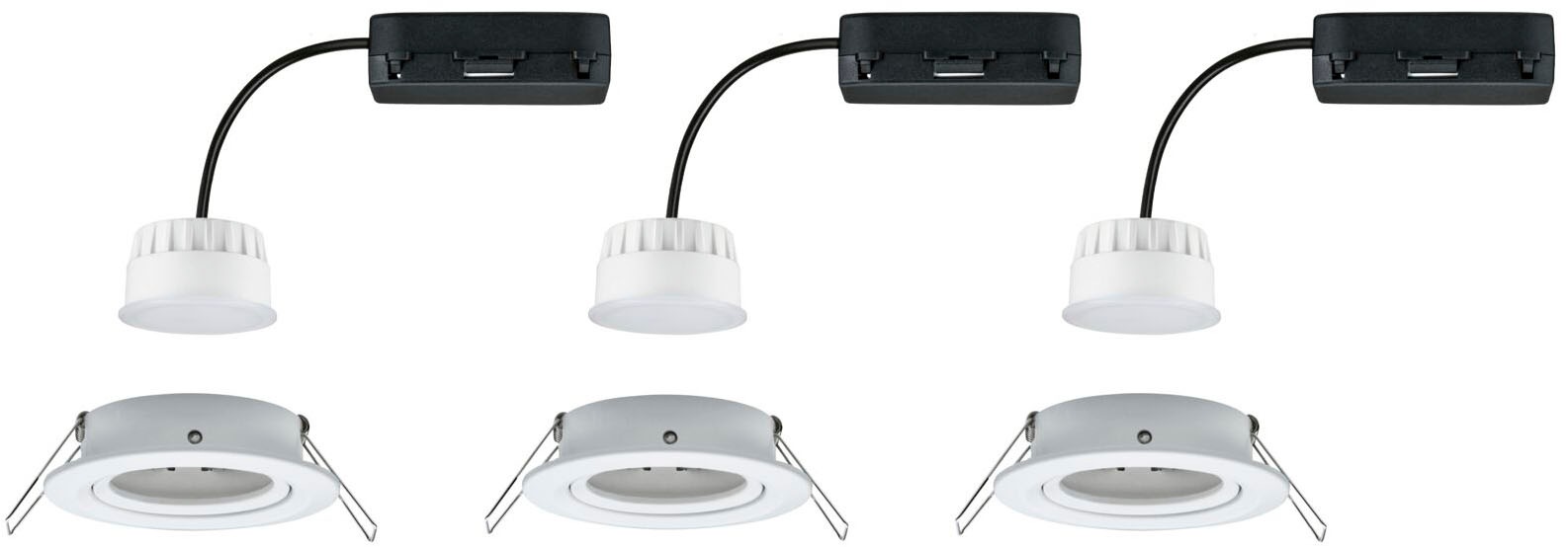 Paulmann LED Einbauleuchte »LED Einbauleuchte Nova Coin rund 84mm 50°«, 3 flammig, Leuchtmittel LED-Modul | LED fest integriert, Memoryfunktion, Farbwechsler, Farbsteuerung, Dimmer, Smart Home