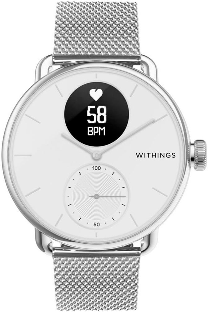Withings Smartwatch-Armband »Wristband Mesh Loop 18mm für ScanWatch/2 38mm und ScanWatch Light« Move, Steel HR 36mm - Material: Edelstahl und PVD-Beschichtung