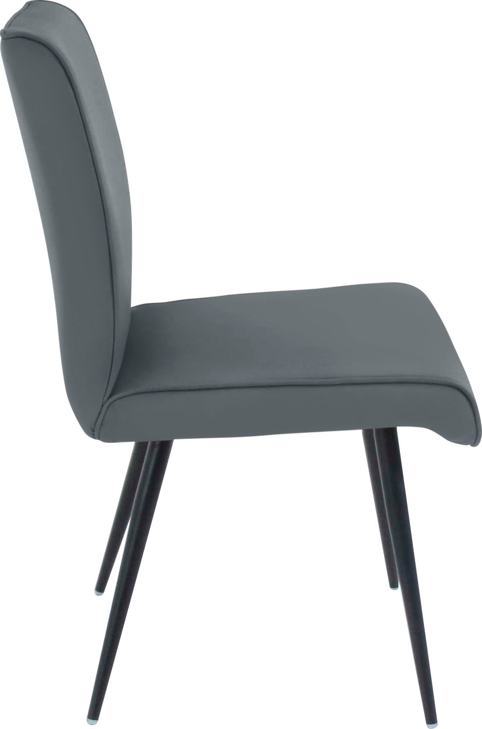 K+W Komfort & Wohnen 4-Fußstuhl »Giacomo I«, 1 St., Leder CLOUD, 4- Fußstuhl mit umlaufenden 4mm Keder am Rücken und Sitz, Metallfüße