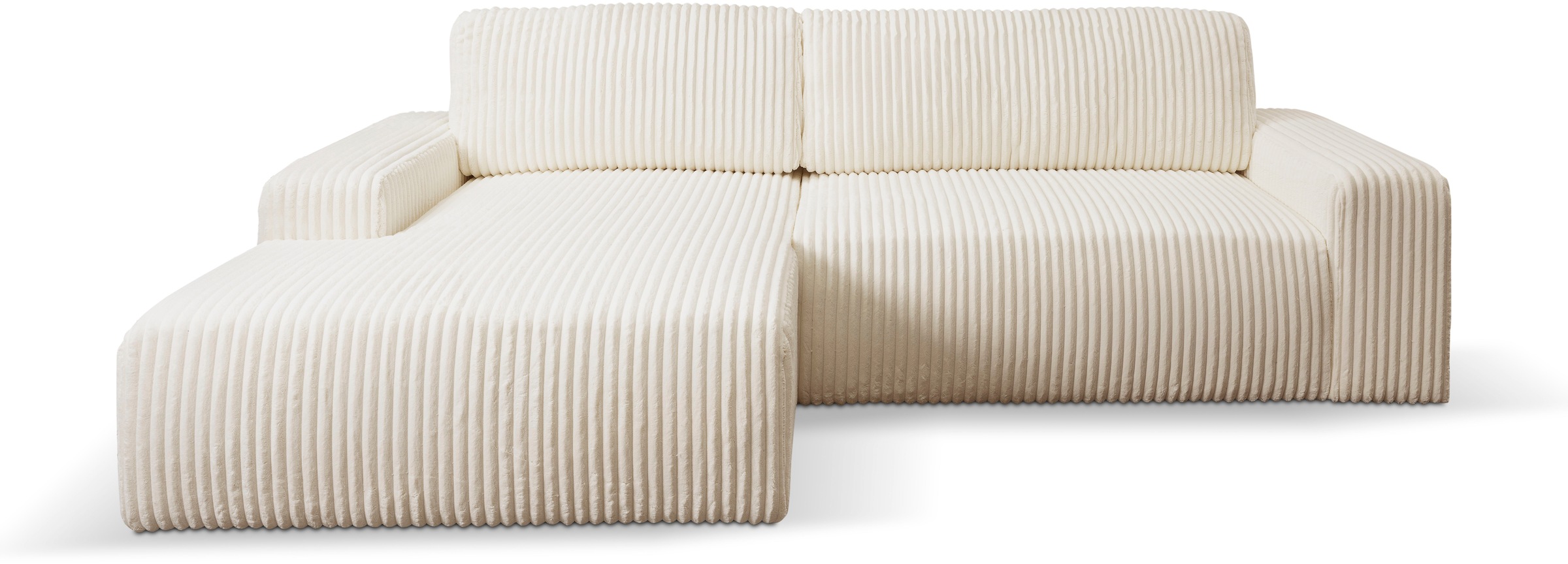 WERK2 Ecksofa "Rotterdam-L, kuschelweicher Cord oder Breitcord, L-Form, Bre günstig online kaufen