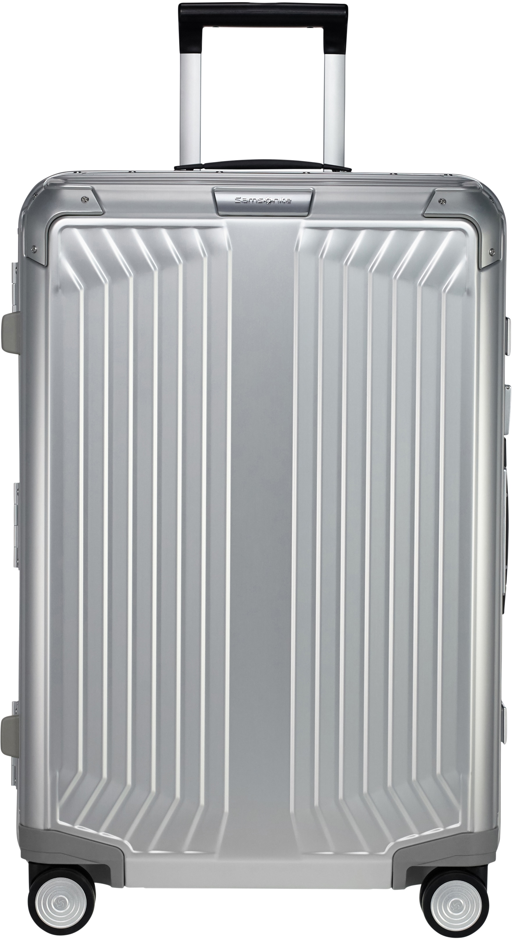 Samsonite Hartschalen-Trolley "LITE-BOX ALU" 71 l 4 Rollen aus Aluminium, mit voll gefüttertem Innenraum, mit Kantenschutz