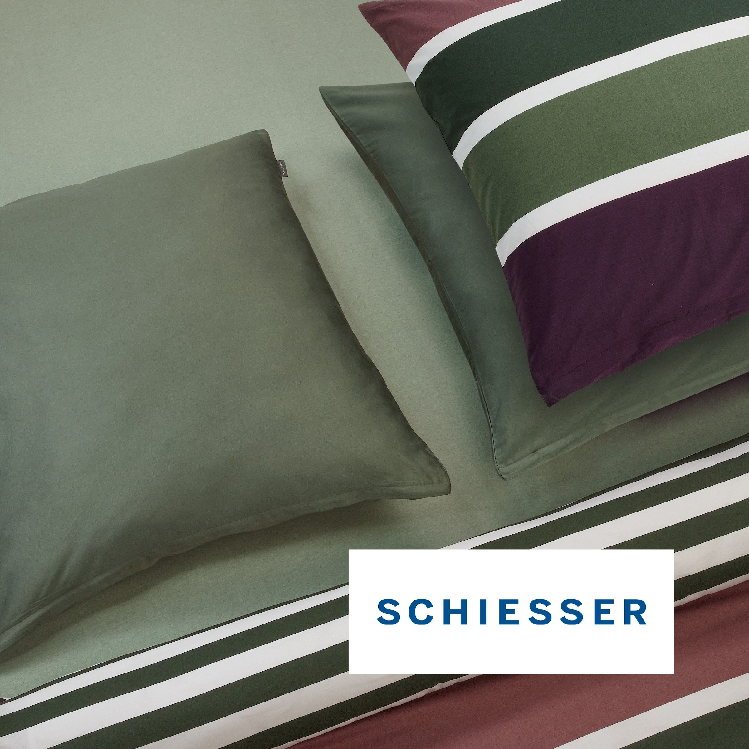 Schiesser Bettwäsche »Smarell aus weicher Baumwolle mit klassischen Blockstreifen« 2 Stk. OEKO-TEX® MADE IN GREEN