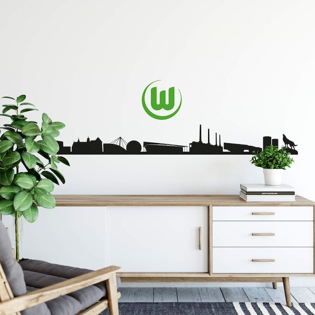 Wall-Art Wandtattoo »VfL Wolfsburg Skyline mit Logo«, (1 St.) kaufen | BAUR