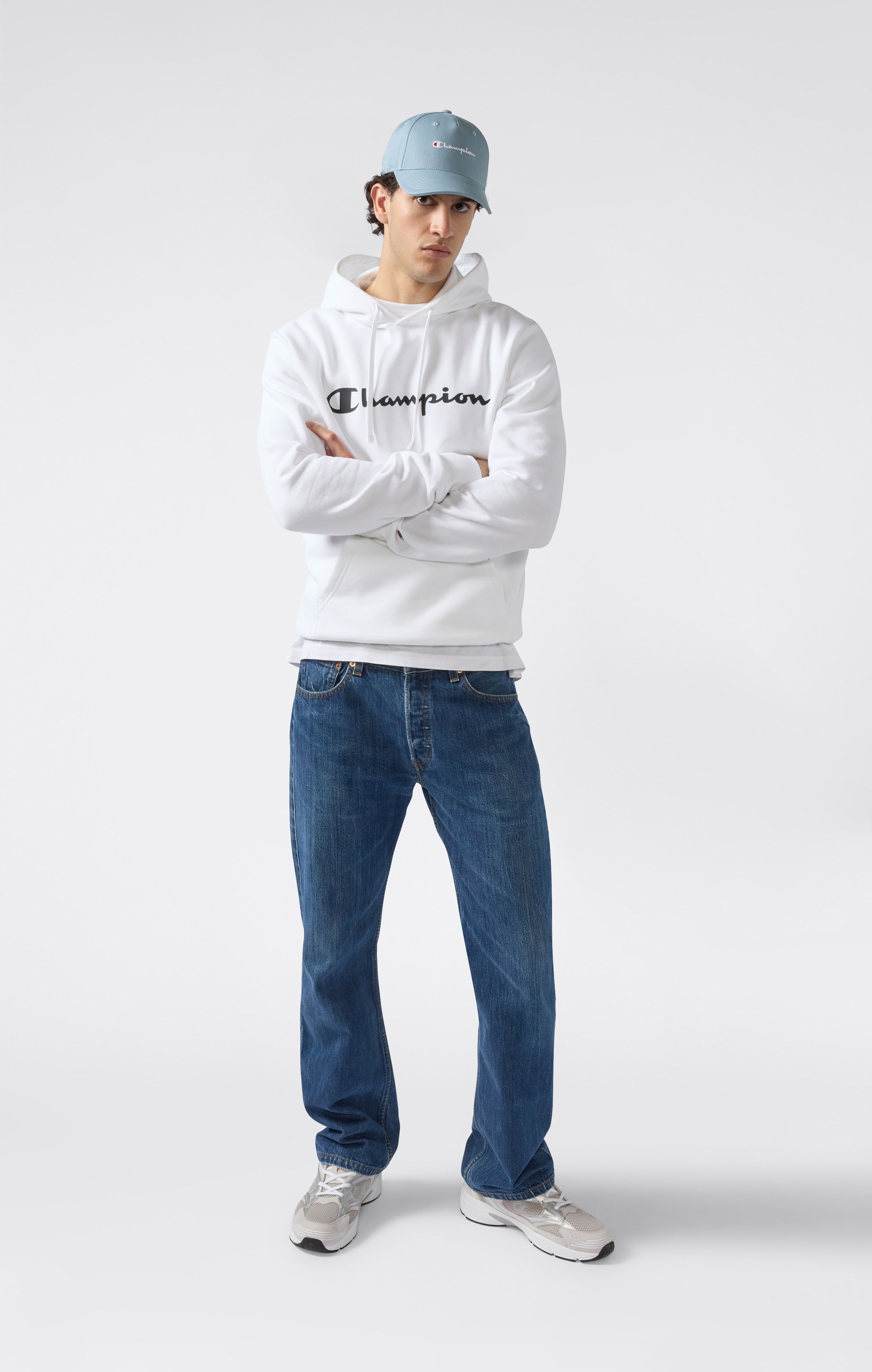 Champion Kapuzensweatshirt »BASICS Fleece Hoodie Large Logo«, (1 tlg.)