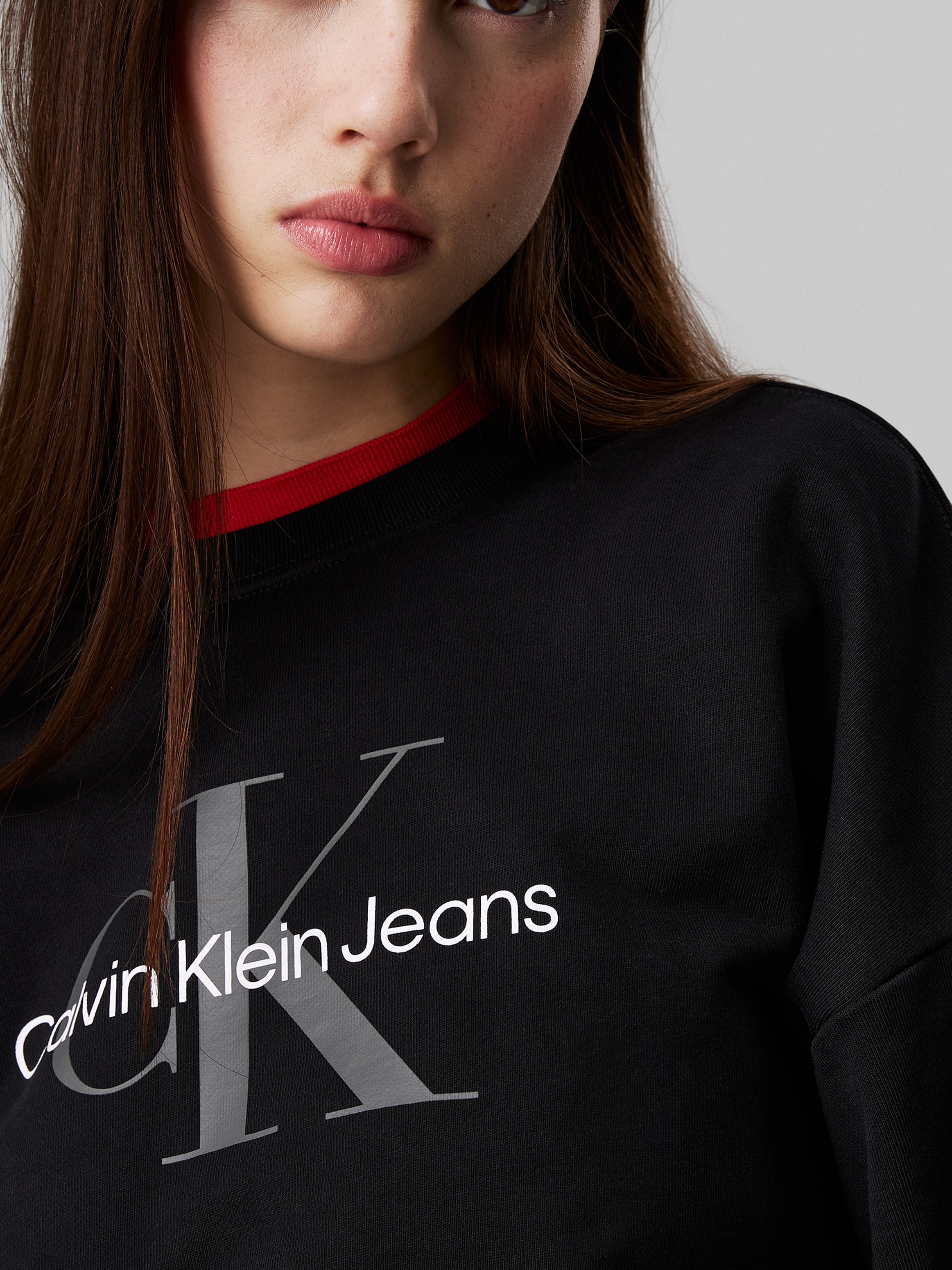 Calvin Klein Jeans Sweatshirt »LS MNLG FRNCH TRRY R«, Mit Rundhalsausschnitt