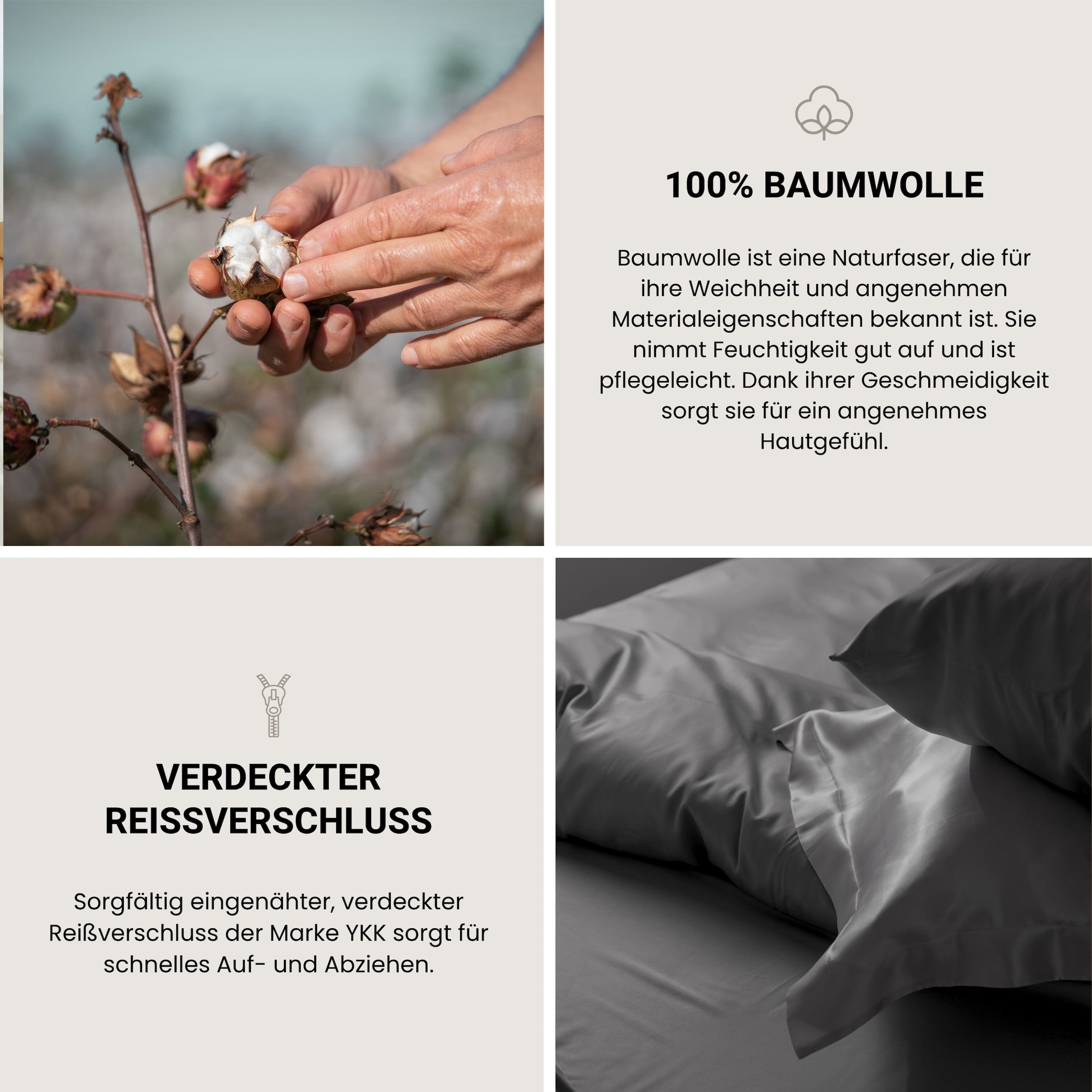 Schiesser Kissenhülle »Ella Kissenhüllenset aus feinstem Baumwollsatin, 40x80 cm« OEKO-TEX® MADE IN GREEN