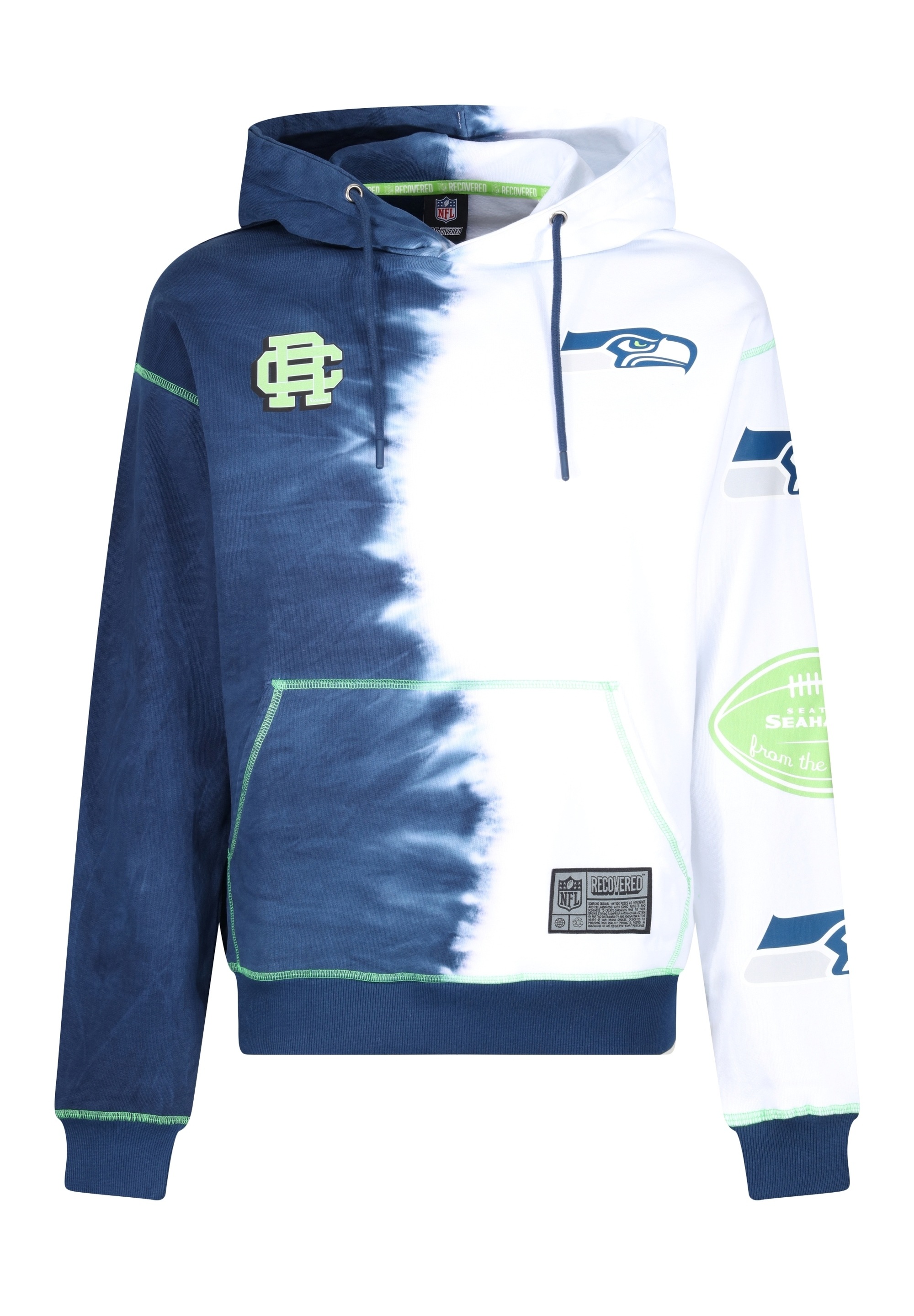 Recovered Kapuzensweatshirt »NFL Seahawks Ink Dye Effect On«, für alle Seattle Seahawks-Fans
