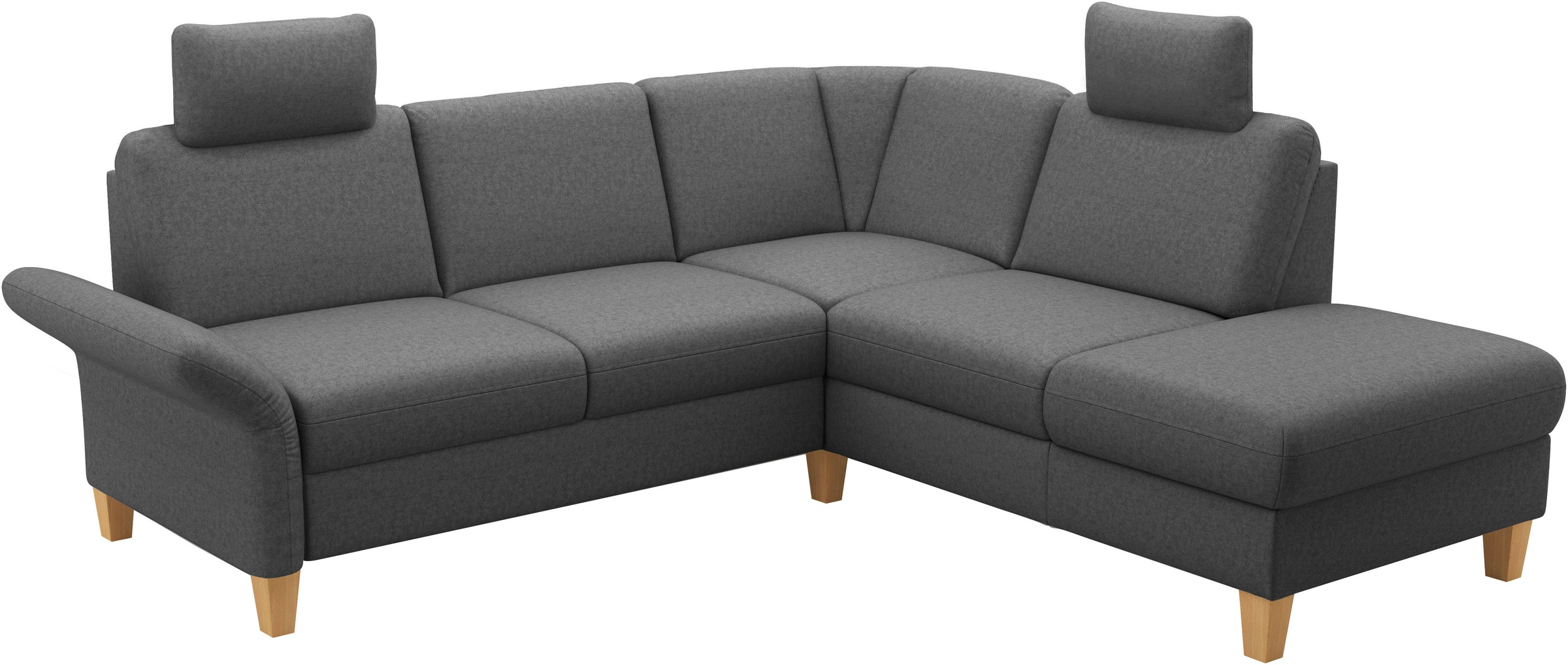 Home affaire Ecksofa »Rochelle«, wahlweise mit Armlverstellung, Klappbett mit Rollen & Bettkasten