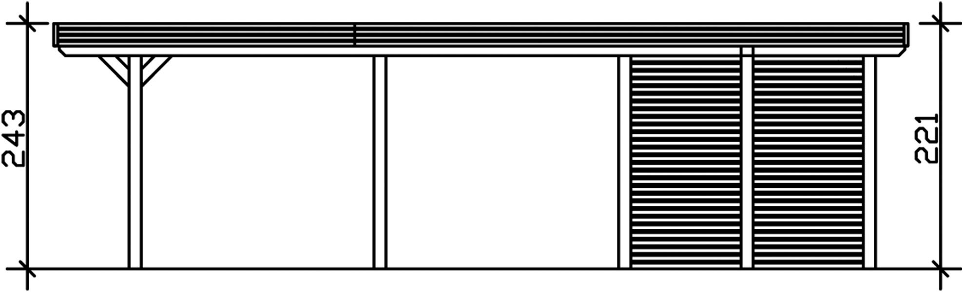 Skanholz Einzelcarport »Spessart«, 291 cm, Anthrazit