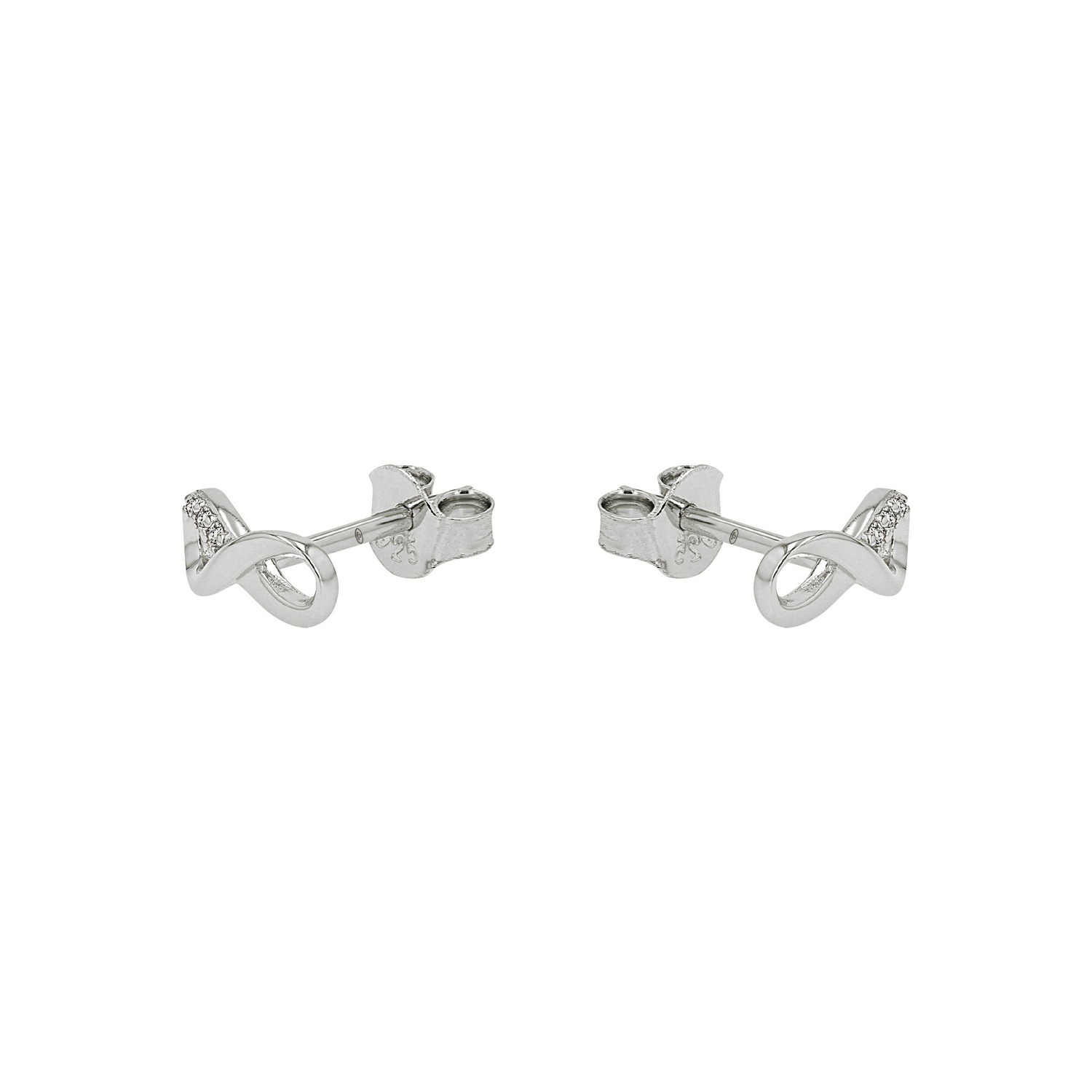 TOM TAILOR Paar Ohrstecker »Schmuck Geschenk Silber 925 Infinity Unendlichkeitsschleife« mit Zirkonia (synth.)