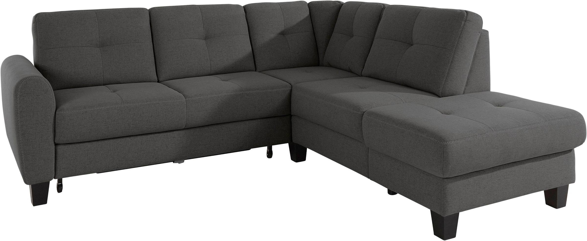 sit&more Ecksofa "Varese L-Form" mit Federkern, wahlweise mit Bettfunktion günstig online kaufen
