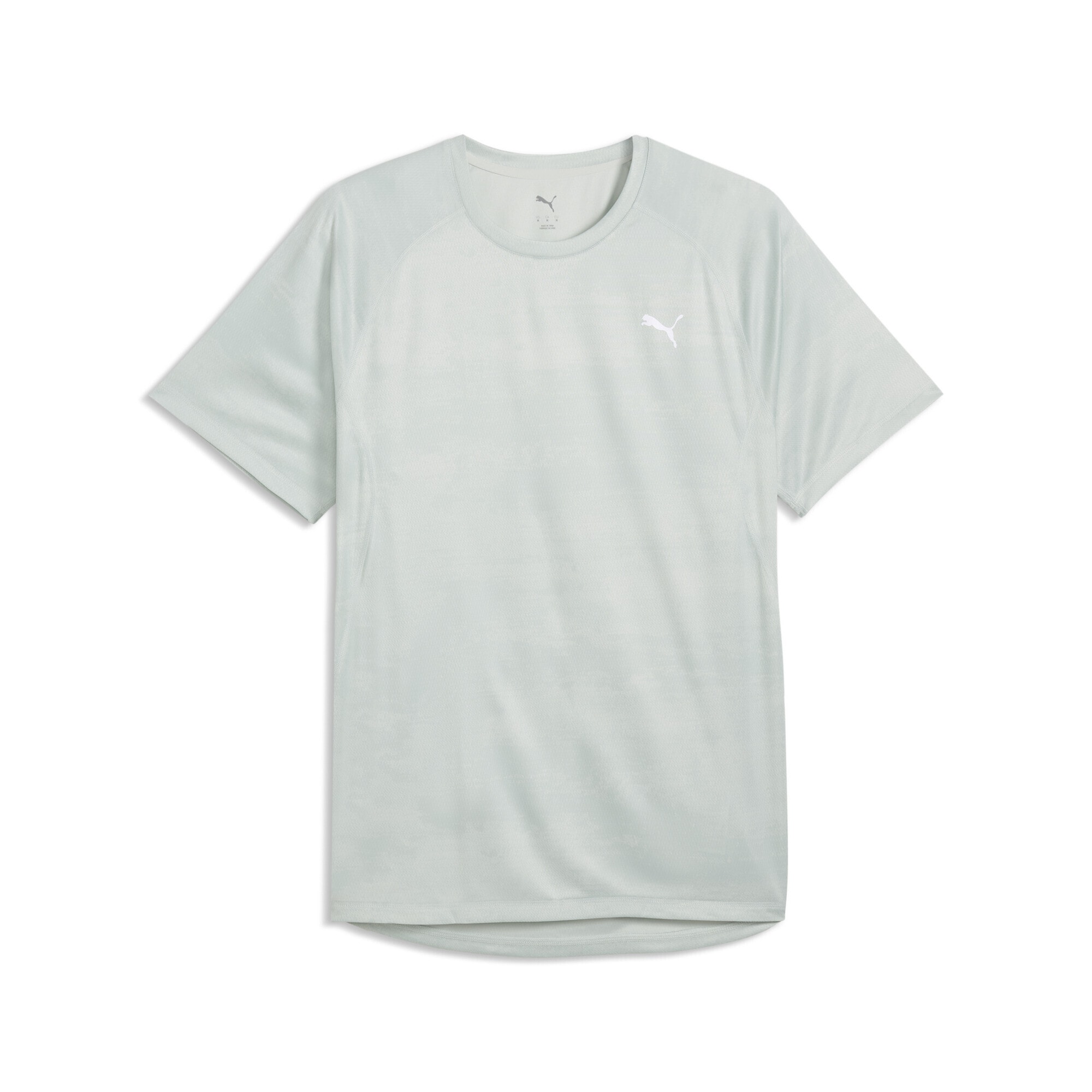 PUMA Herren Trainingsshirt "Run Velocity Bedrucktes T-Shirt Herren", grau, Gr. M, Obermaterial: 100% Polyester, Shirts