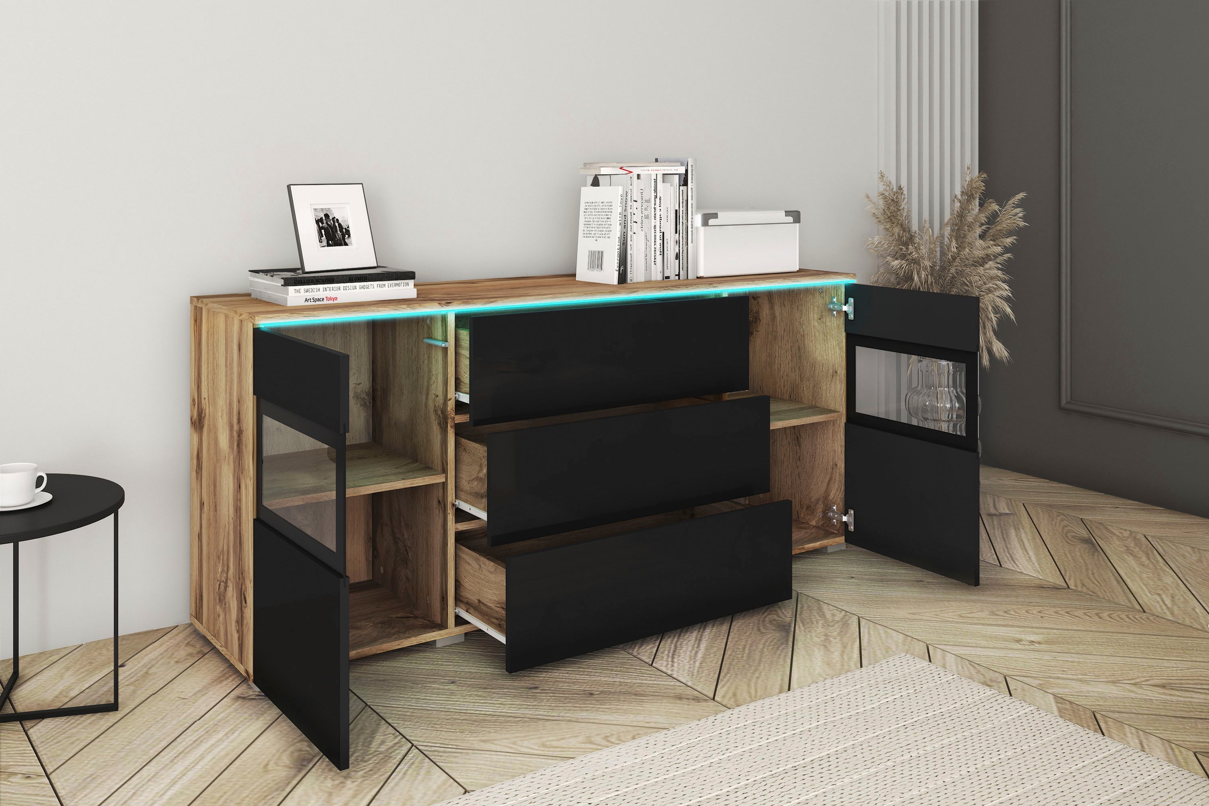 Thumbnail - INOSIGN Sideboard "VERA", Moderne grifflose Kommode,verstellbare Einlegeböden