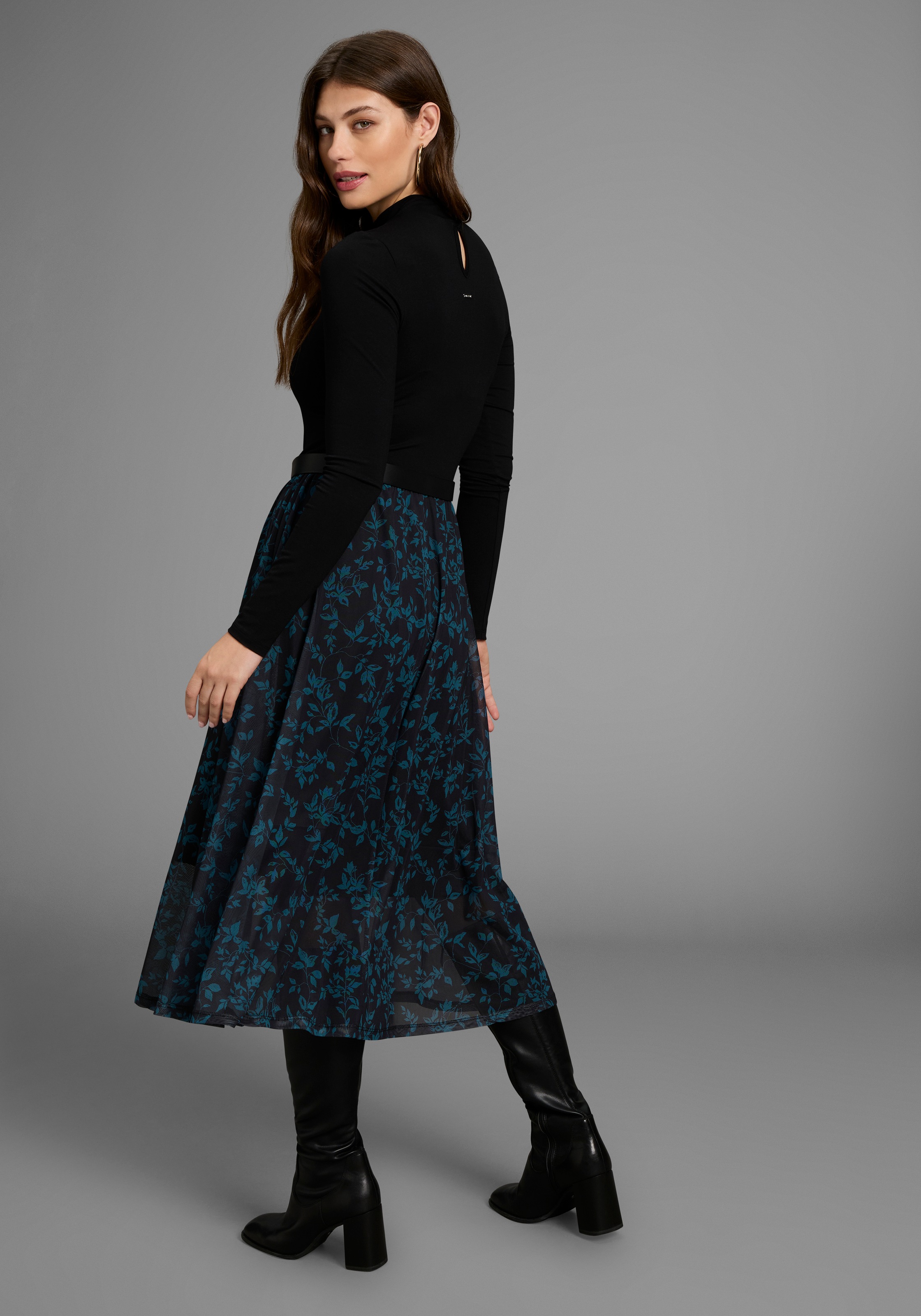 Laura Scott Meshkleid Ohne Tasche  Ohne Taschen mit fließendem Meshrock günstig online kaufen