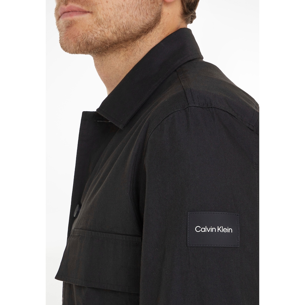 Calvin Klein Langarmhemd »COTTON NYLON OVERSHIRT«