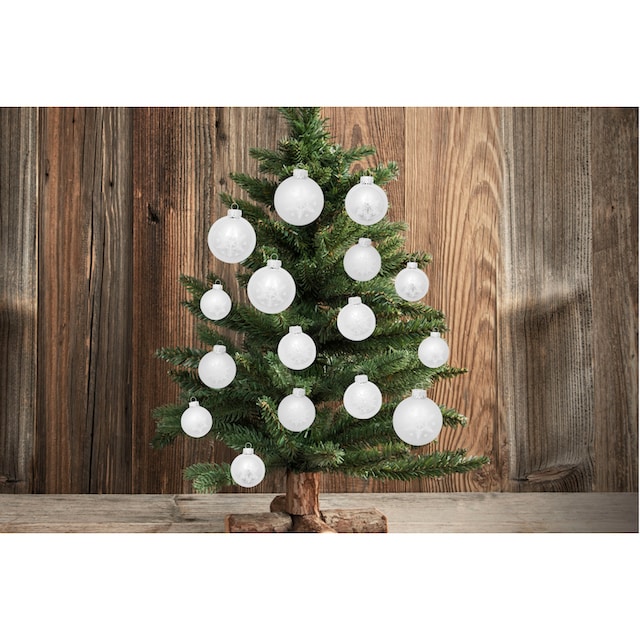 | Lauscha (Set, Glas Glas bestellen St.), silberfarben«, aus »Schneeflocke BAUR 16 Weihnachtsbaumkugel Christbaumschmuck, Krebs Weihnachtsdeko, Christbaumkugeln