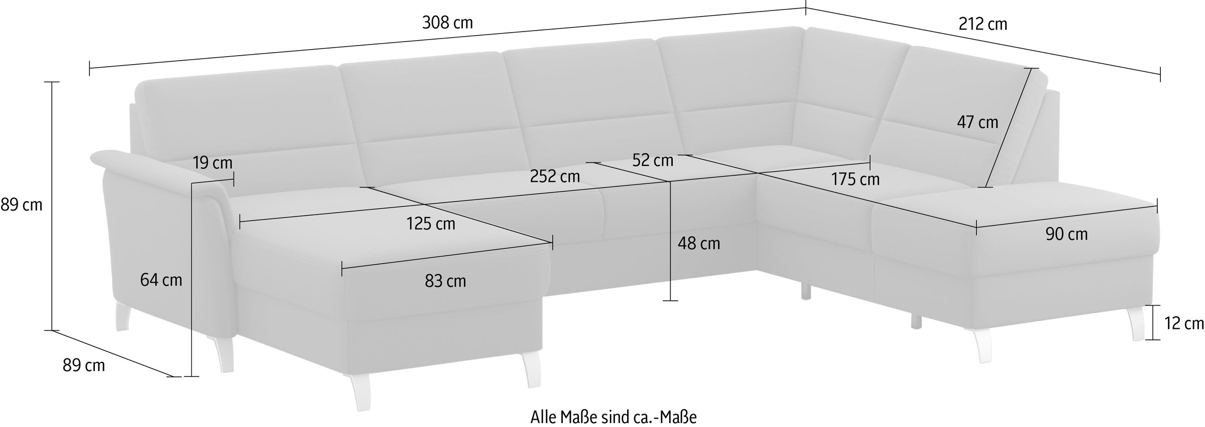 sit&more Wohnlandschaft »Palmera U-Form«