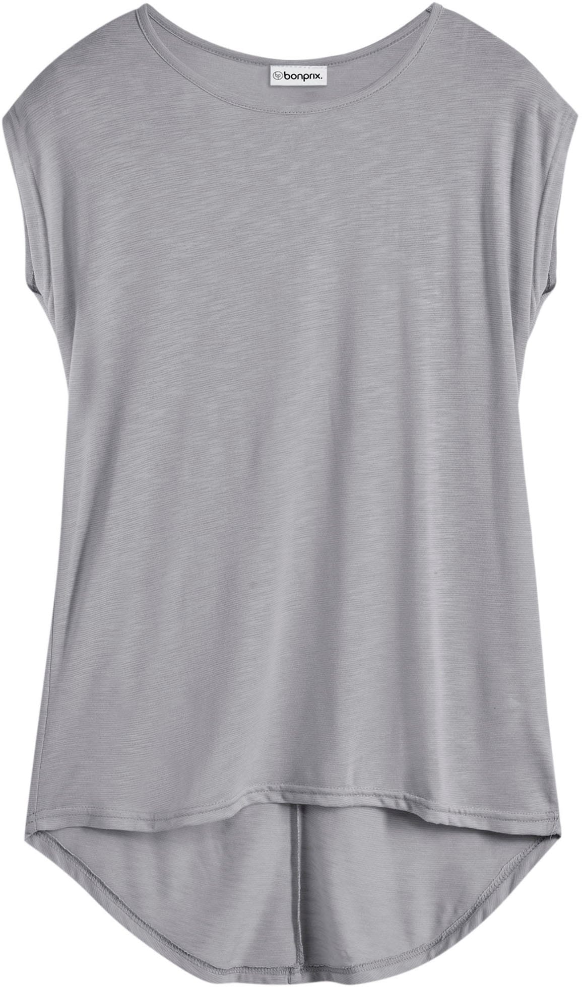 bonprix Longshirt »Longshirt aus Viskose-Mischung« lässige Passform, längeres Rückenteil, abgerundeter Saum