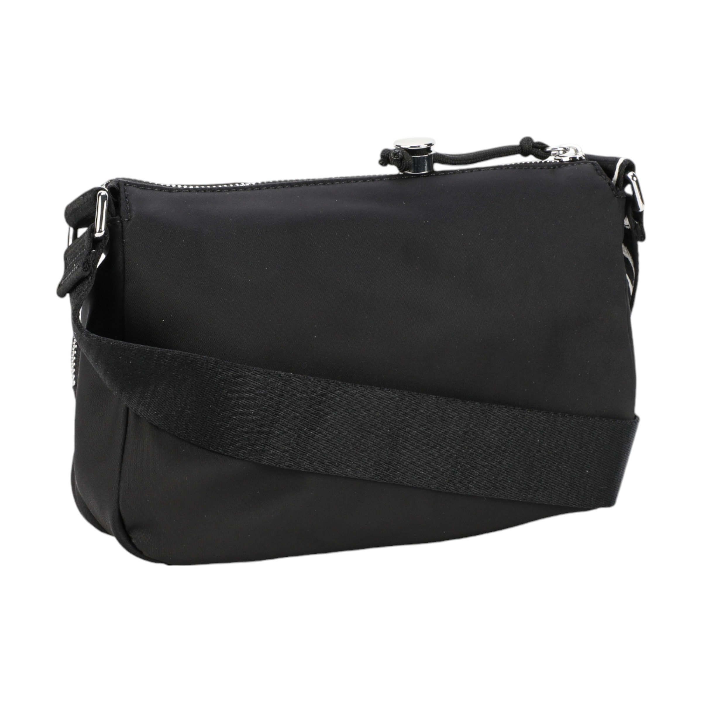 Umhängetasche JOOP JEANS "lietissimo jasmina shoulderbag shz", Damen, Gr. B/H/T: 24cm x 15cm x 7cm, schwarz, Nylon, unifarben, Taschen Umhängetasche, Handtasche Damen Tasche Damen Schultertasche 2