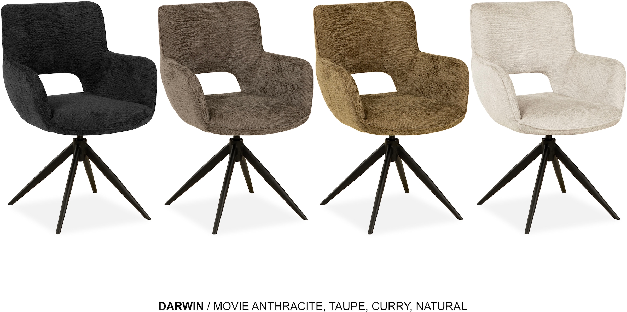 OMG Design Esszimmerstuhl »Darwin« (Set) 2 Stk.Drehstuhl mit auto-return, Armlehnenstuhl