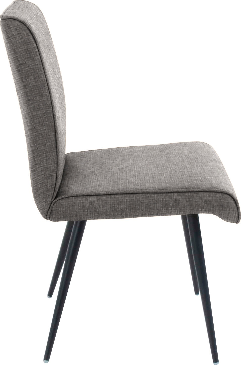 K+W Komfort & Wohnen 4-Fußstuhl »Giacomo I«, 1 St., Flachgewebe 775, 4- Fußstuhl mit umlaufenden 4mm Keder am Rücken und Sitz, Metallfüße