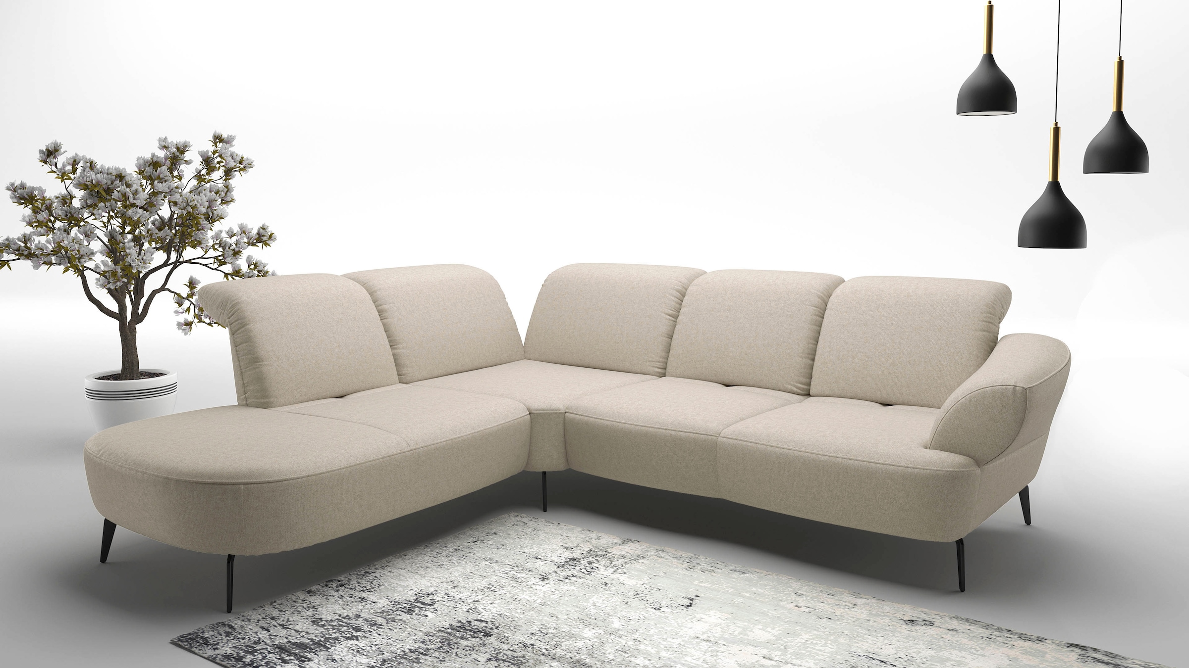 sit&more Ecksofa "Dance, L-Form, inkl. Sitztiefenverstellung" inkl. Click&S günstig online kaufen