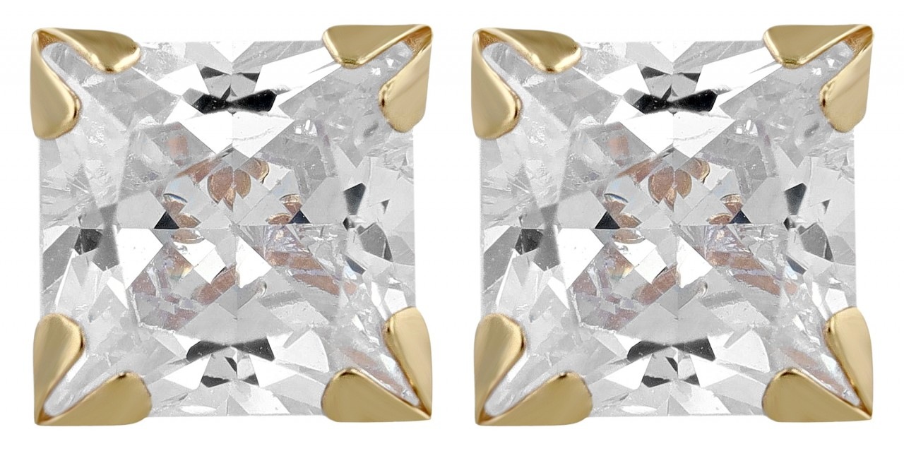 Paar Ohrhänger ADELIA´S "Damen Ohrstecker aus Gold 333 mit Herz und Zirkonia - Strass", silber, Ohrringe, Damen, Damen, Gelbgold 333 Gold, Gelbgold 333, Gold 2