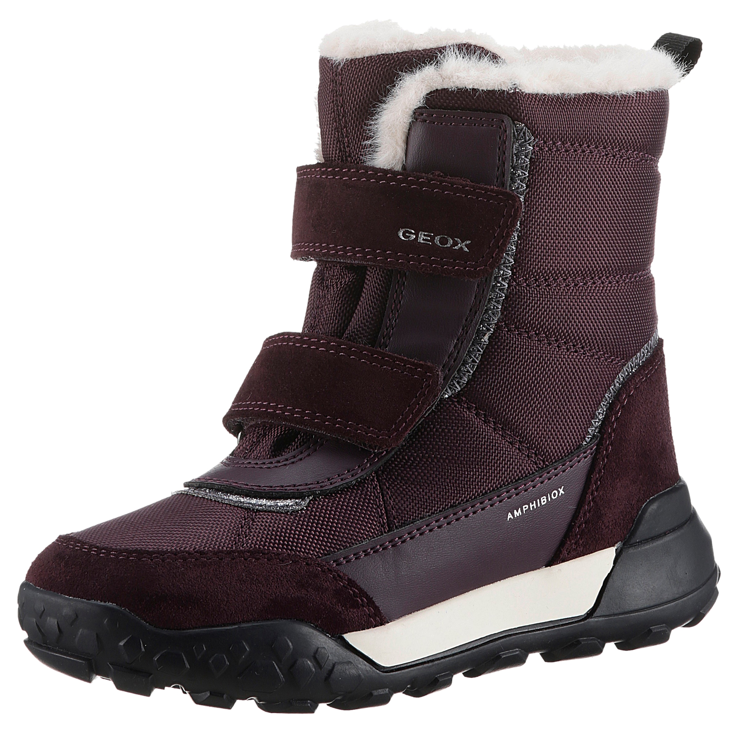 Geox Winterstiefel "J TREKKYUP GIRL B ABX", Klettstiefel, Snowboots, Winterstiefel mit Warmfutter