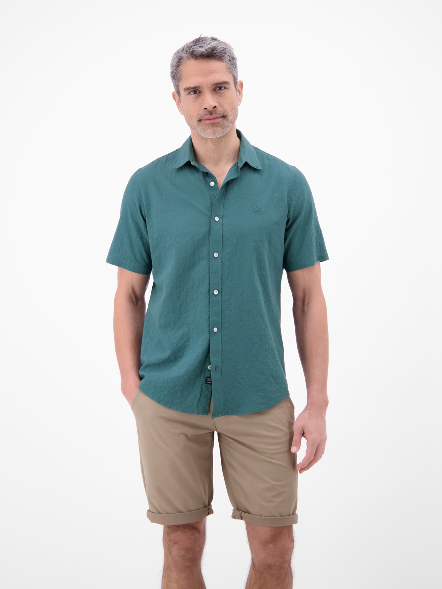 LERROS Kurzarmhemd "Kurzarmhemd im Knitterlook" günstig online kaufen