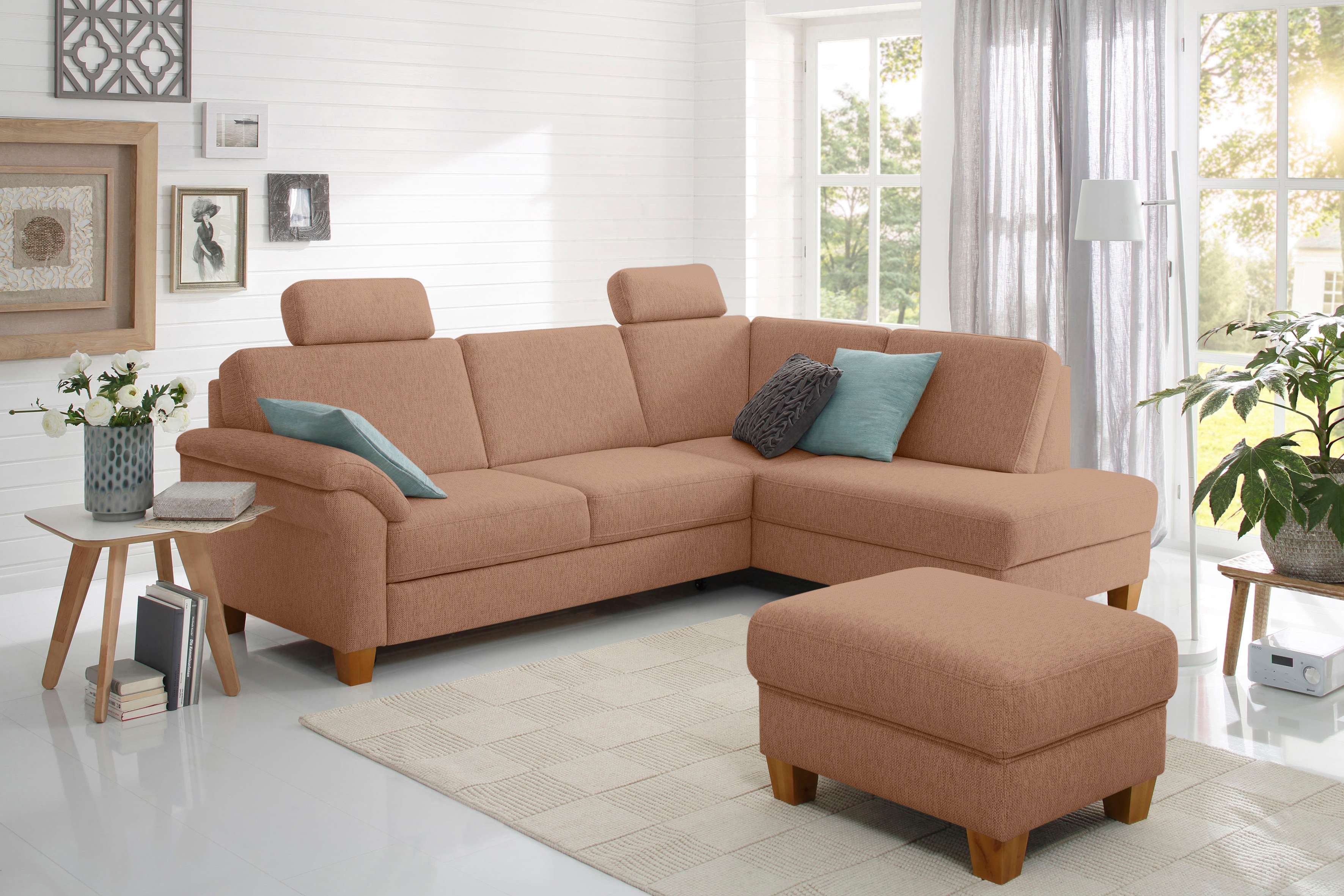 Thumbnail - Home affaire Ecksofa "Borkum L-Form", mit Federkern, wahlweise mit Bettfunktion
