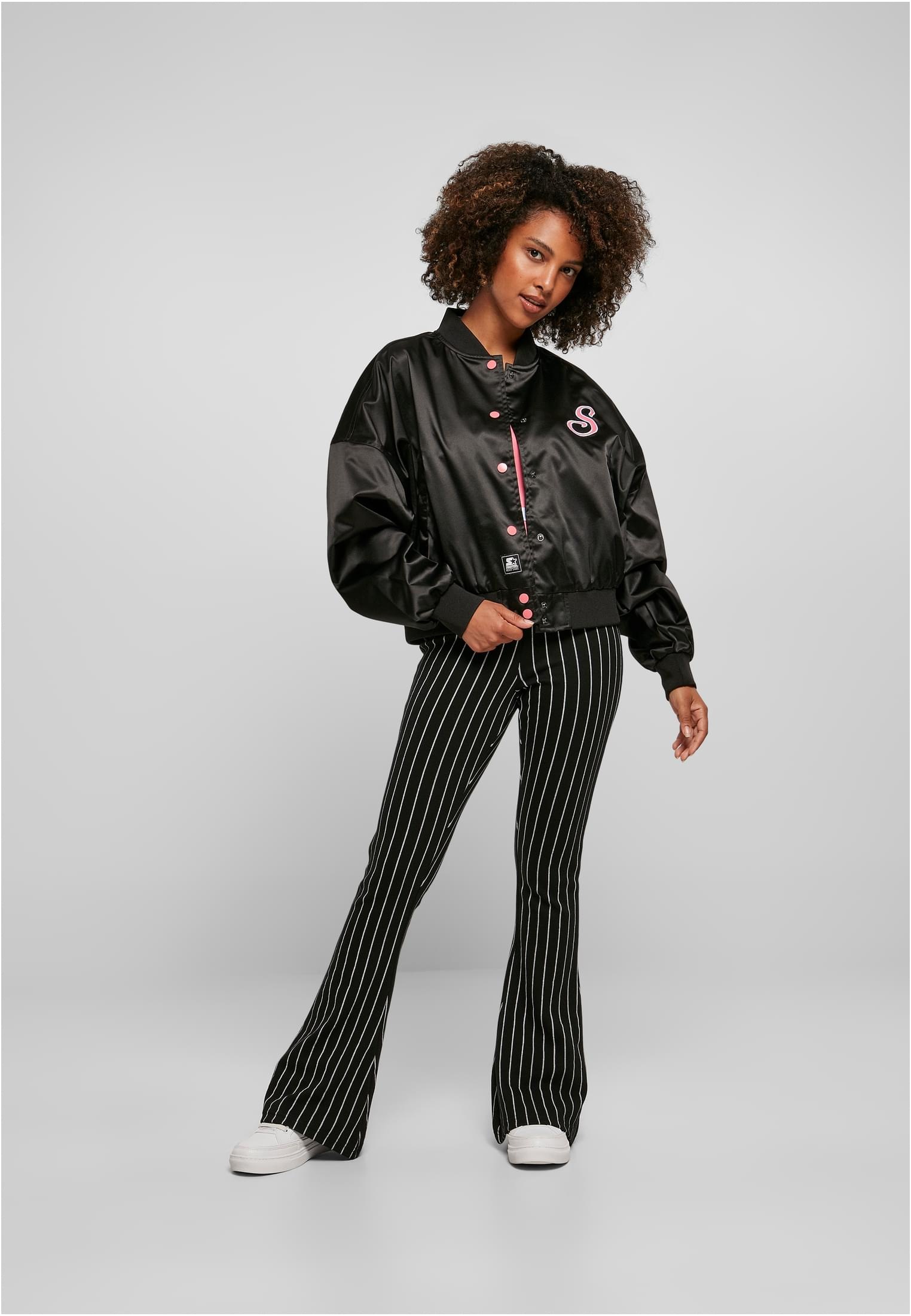 Starter Jacket«, College (1 Ladies Collegejacke kaufen für Kapuze Label St.), »Damen | Satin Black mit BAUR Starter