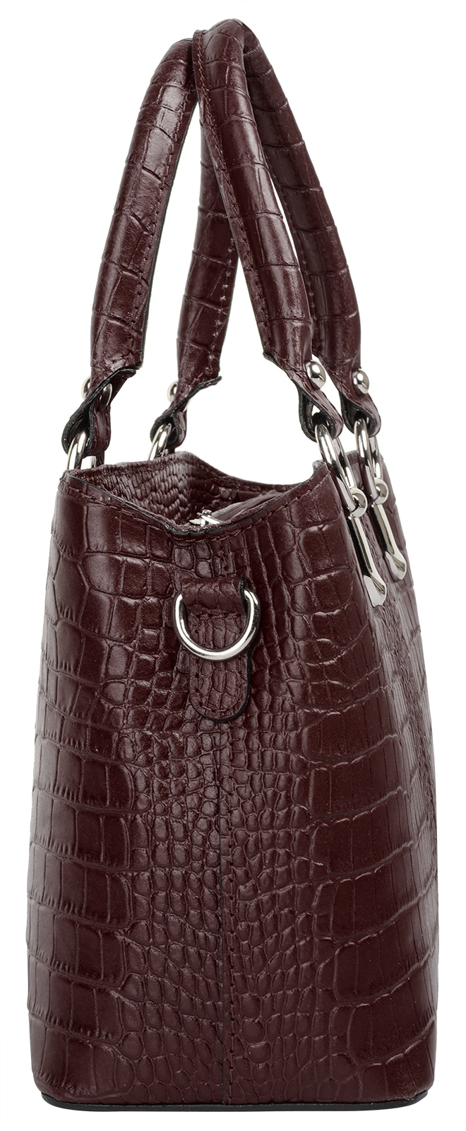 Cluty Umhängetasche, echt Leder, Made in Italy