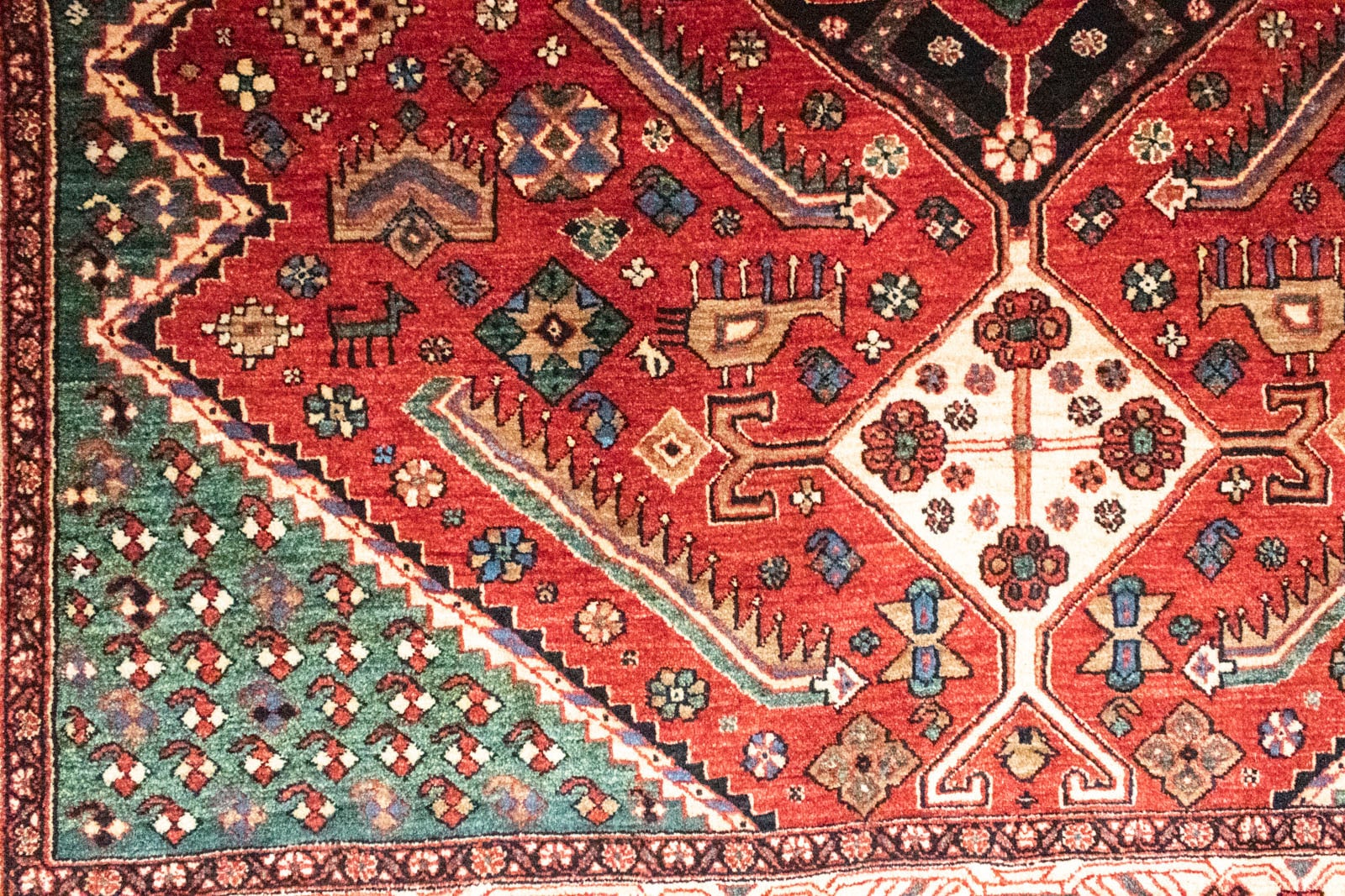 morgenland Wollteppich »Ghashghai Teppich handgeknüpft rot«, rechteckig, handgeknüpft