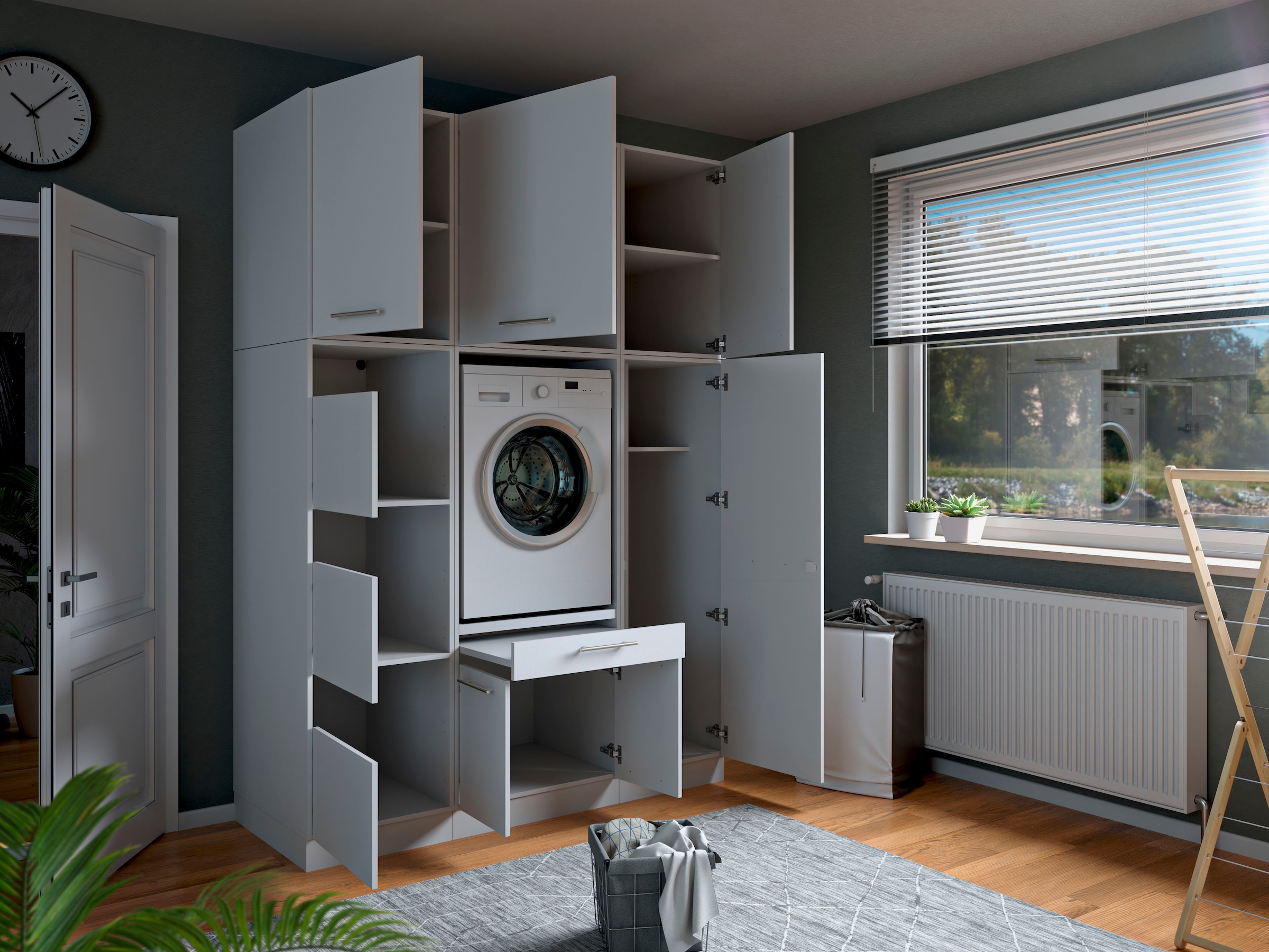 Laundreezy Mehrzweckschrank-Set »Laundreezy, 6-tlg. Mehrzweckschrank-Set B/H/T 168/238/68 cm« 6 Stk. tlg.