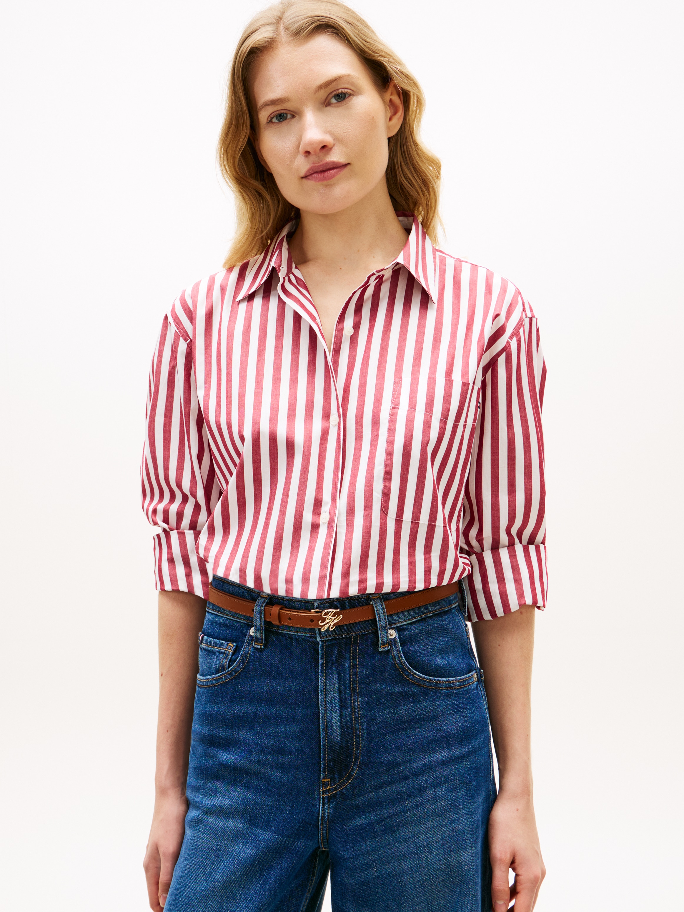 Tommy Hilfiger "ESS POPLIN EASY FIT SHIRT" Baumwolle