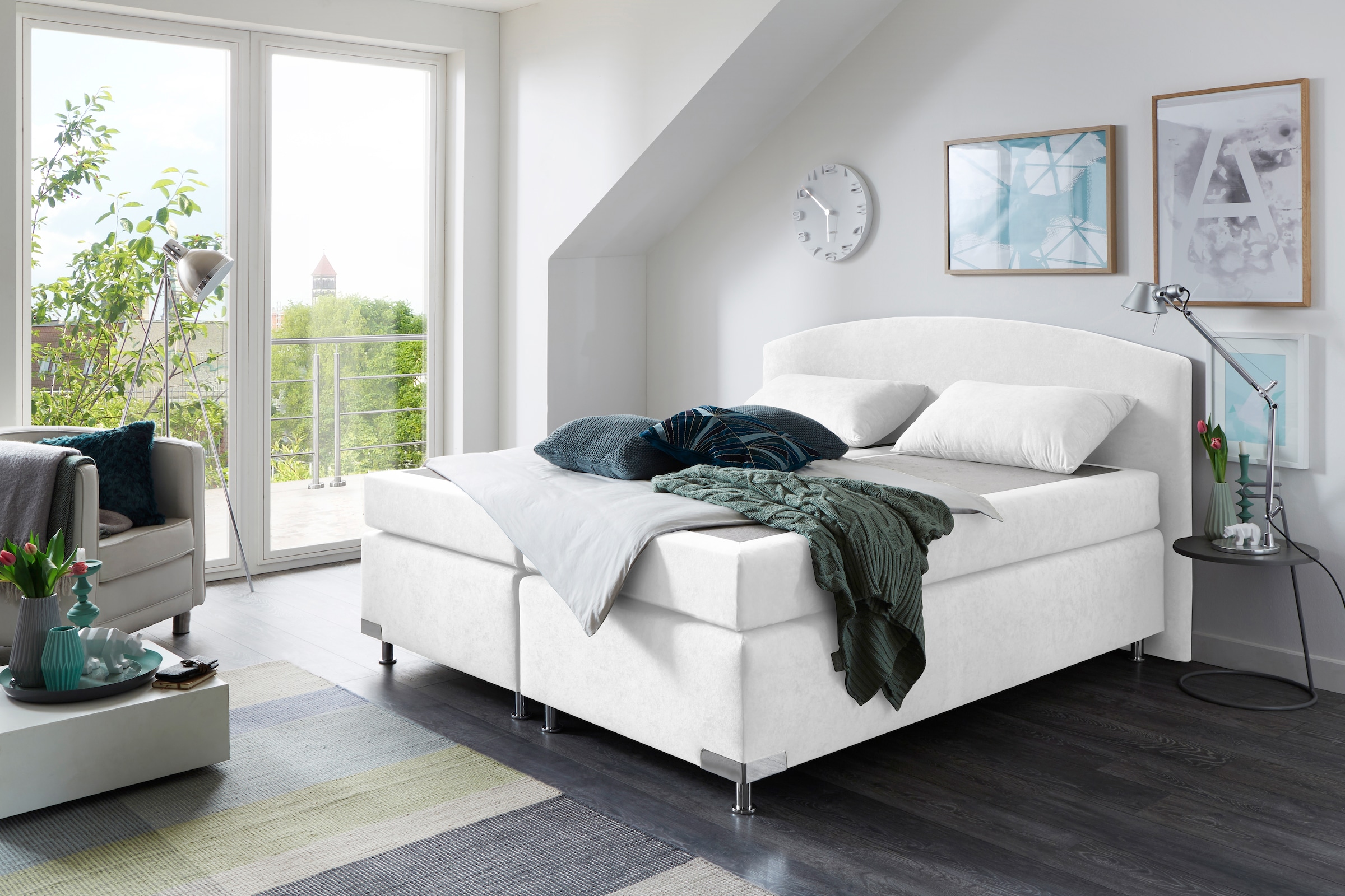 Westfalia Schlafkomfort Boxspringbett »Amsterdam«, (Optional mit Topper)