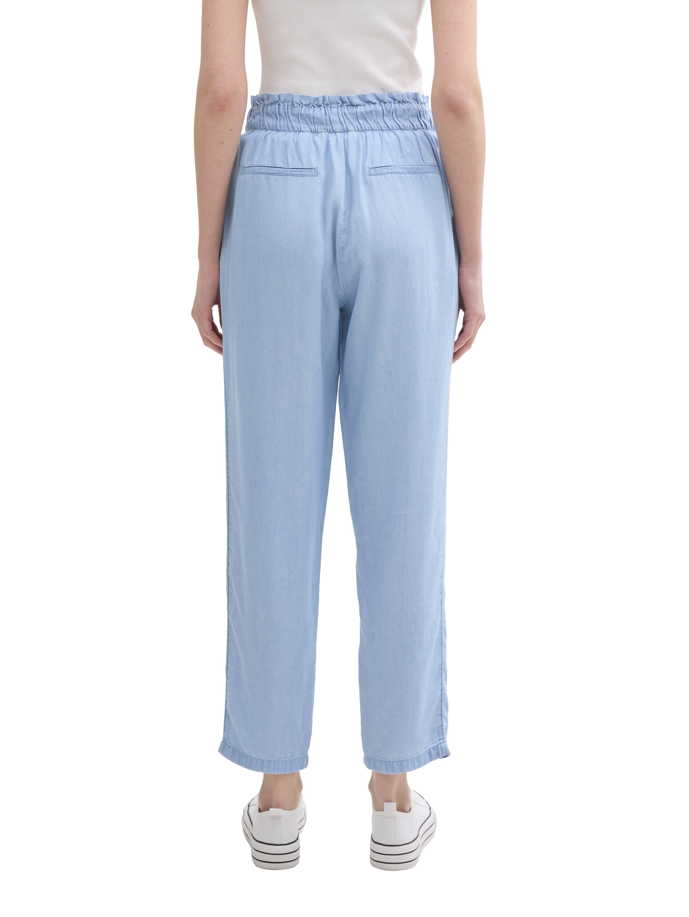 TOM TAILOR Denim Paperbag-Hose, mit Bindegürtel