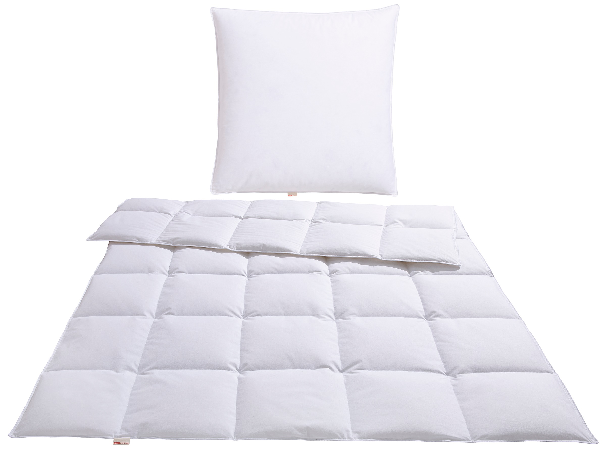 OTTO products Daunenbettdecke + Kopfkissen »Charleen«, (Spar-Set)