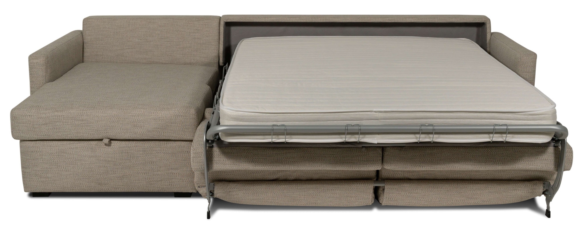 Places of Style Schlafsofa »GOLDPOINT Ecksofa 264 cm, Liegefläche (140/200cm), L-Form,«, Bettfunktion, Bonell-Federkernmatratze und Dauerschläfer-Funktion