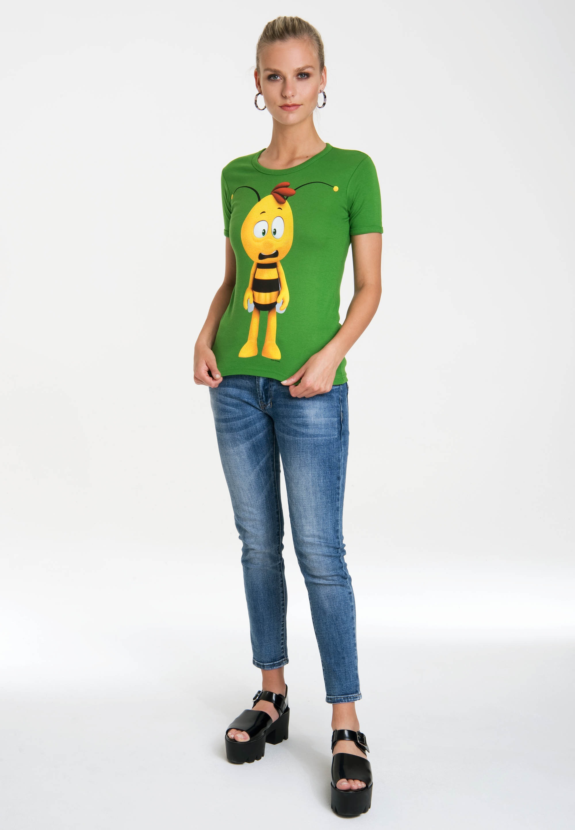 LOGOSHIRT T-Shirt »Die Biene Maja - Willi 3D«, mit lizenziertem Originaldesign