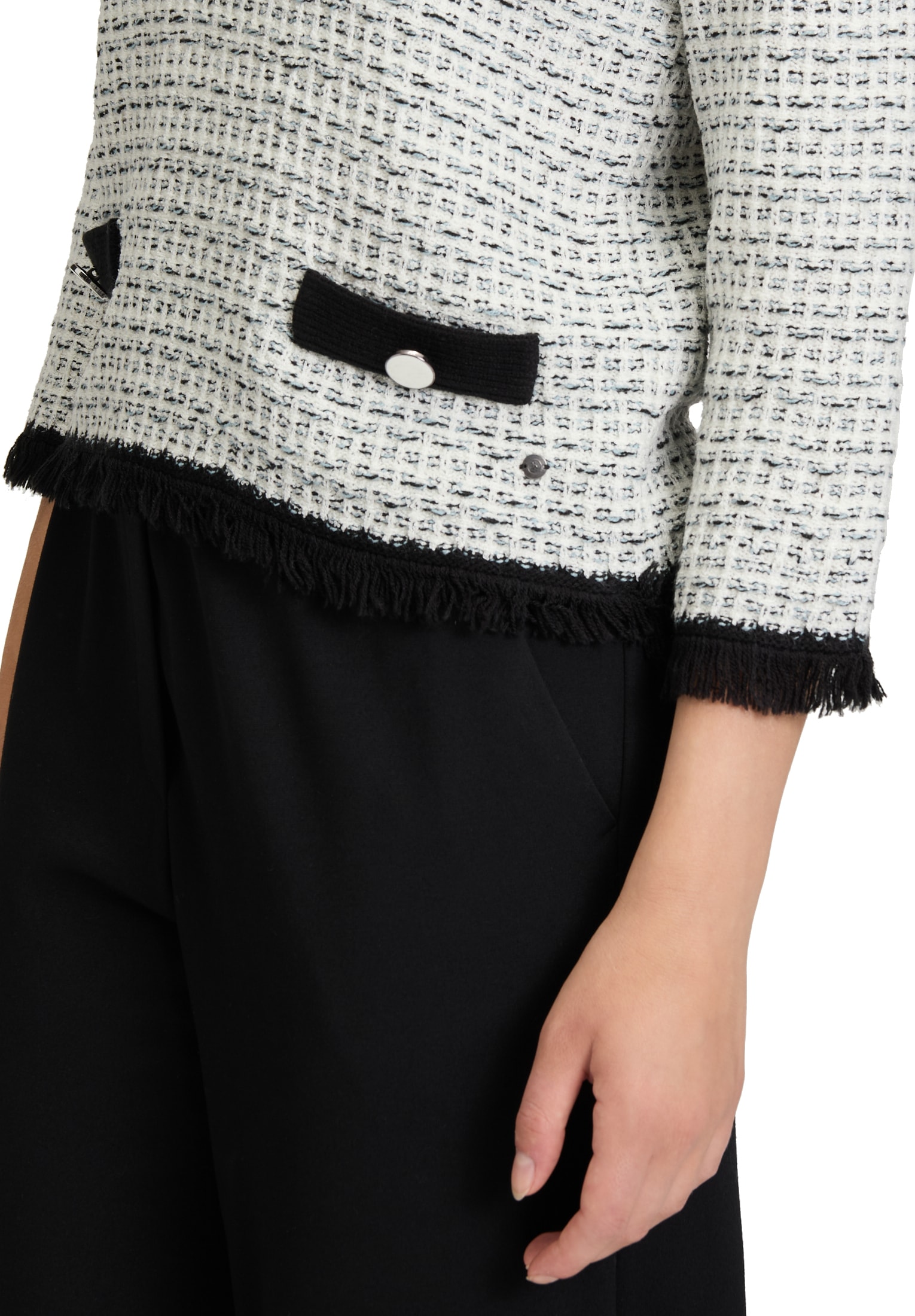 Betty&Co Strickpullover »Betty & Co Strickpullover mit Fransen«, (1 tlg.)