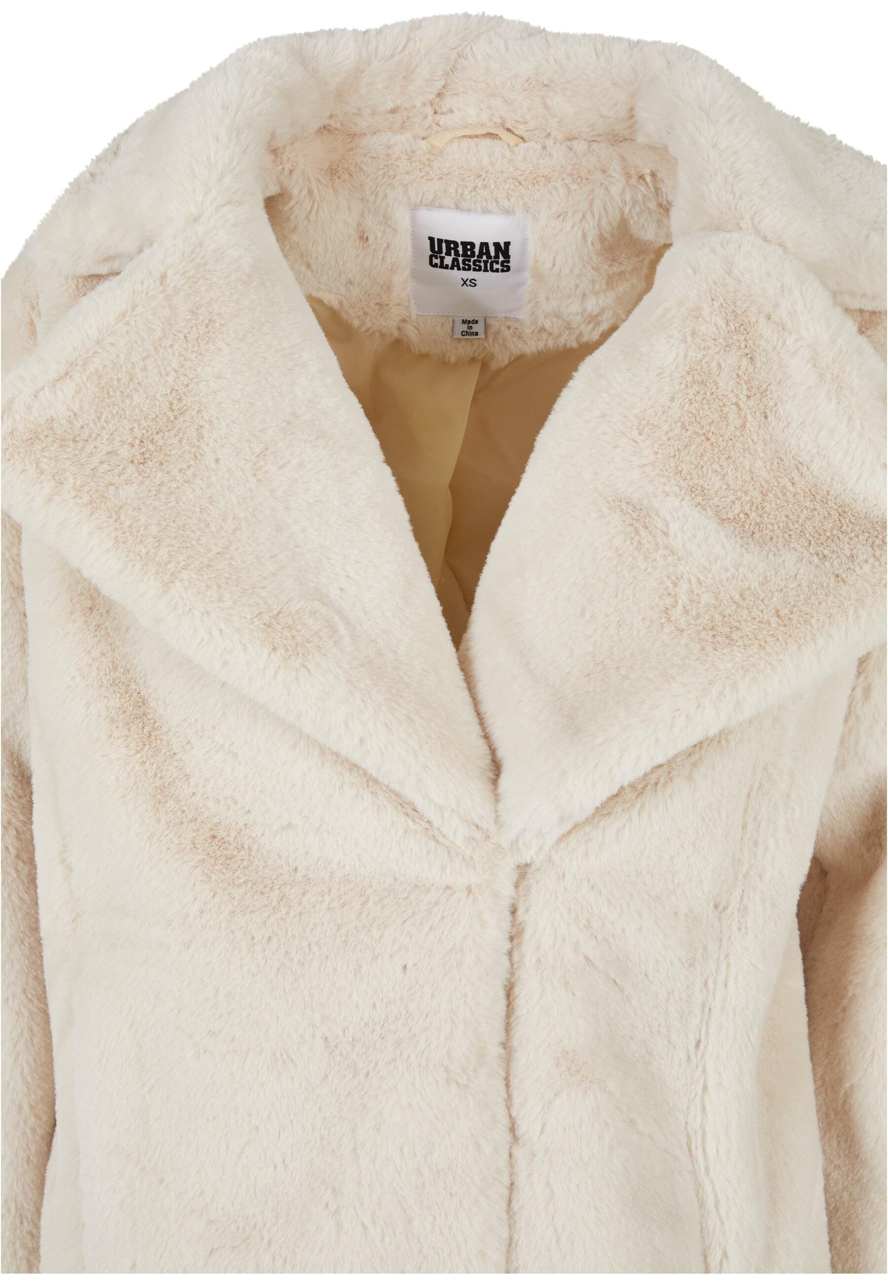 URBAN CLASSICS Winterjacke »Urban Classics Damen Ladies Lapel Teddy Jacket«, (1 St.), ohne Kapuze