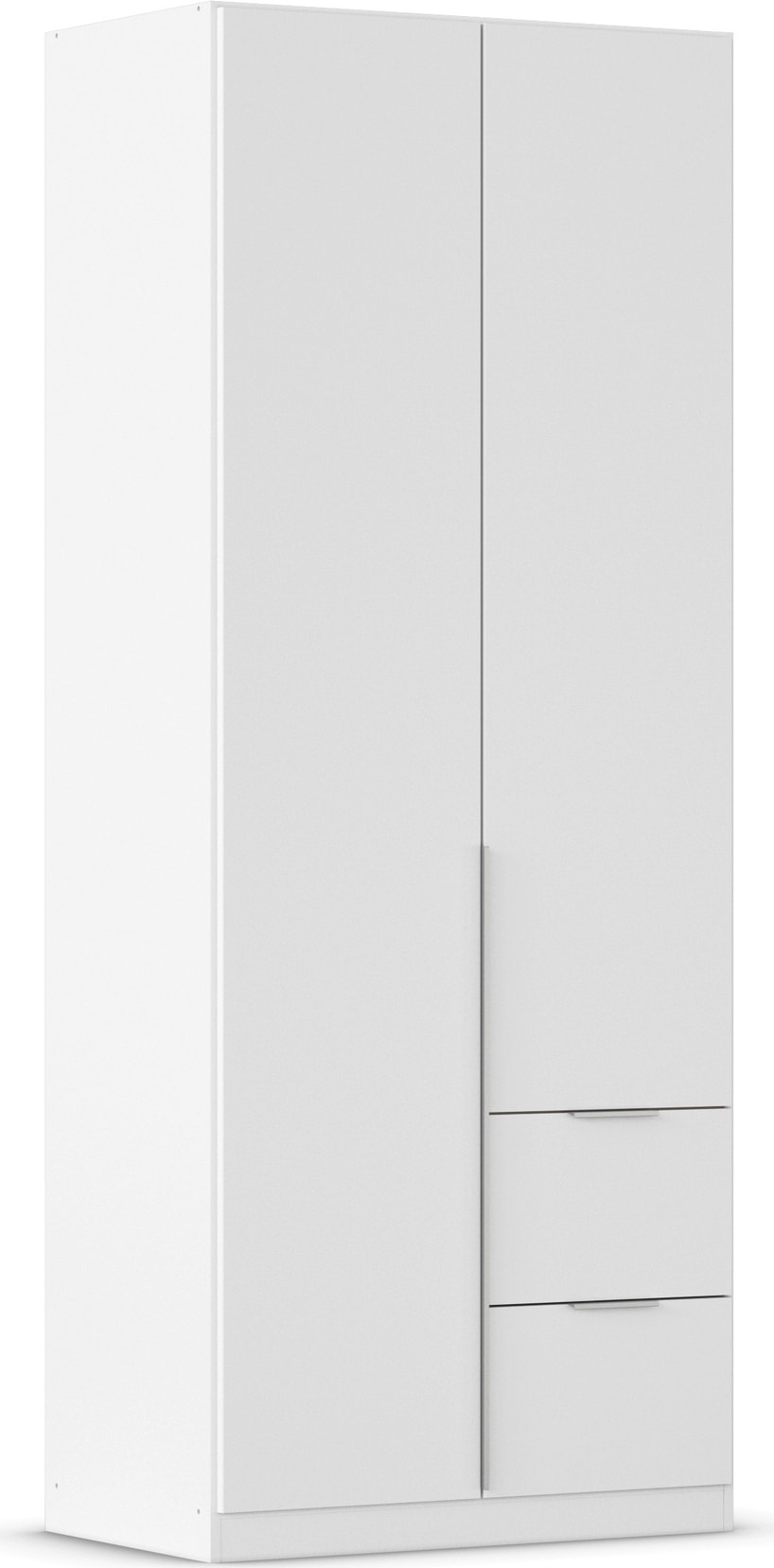 OTTO home Drehtürenschrank "Kleiderschrank Schrank Garderobe AGORDO mit Dekor- oder Hochglanzfront" in zwei Griff-Farben, Breite 91 cm, mit Außenschubkästen, Serie in 7 Breiten und 2 Höhen MADE IN GERMANY