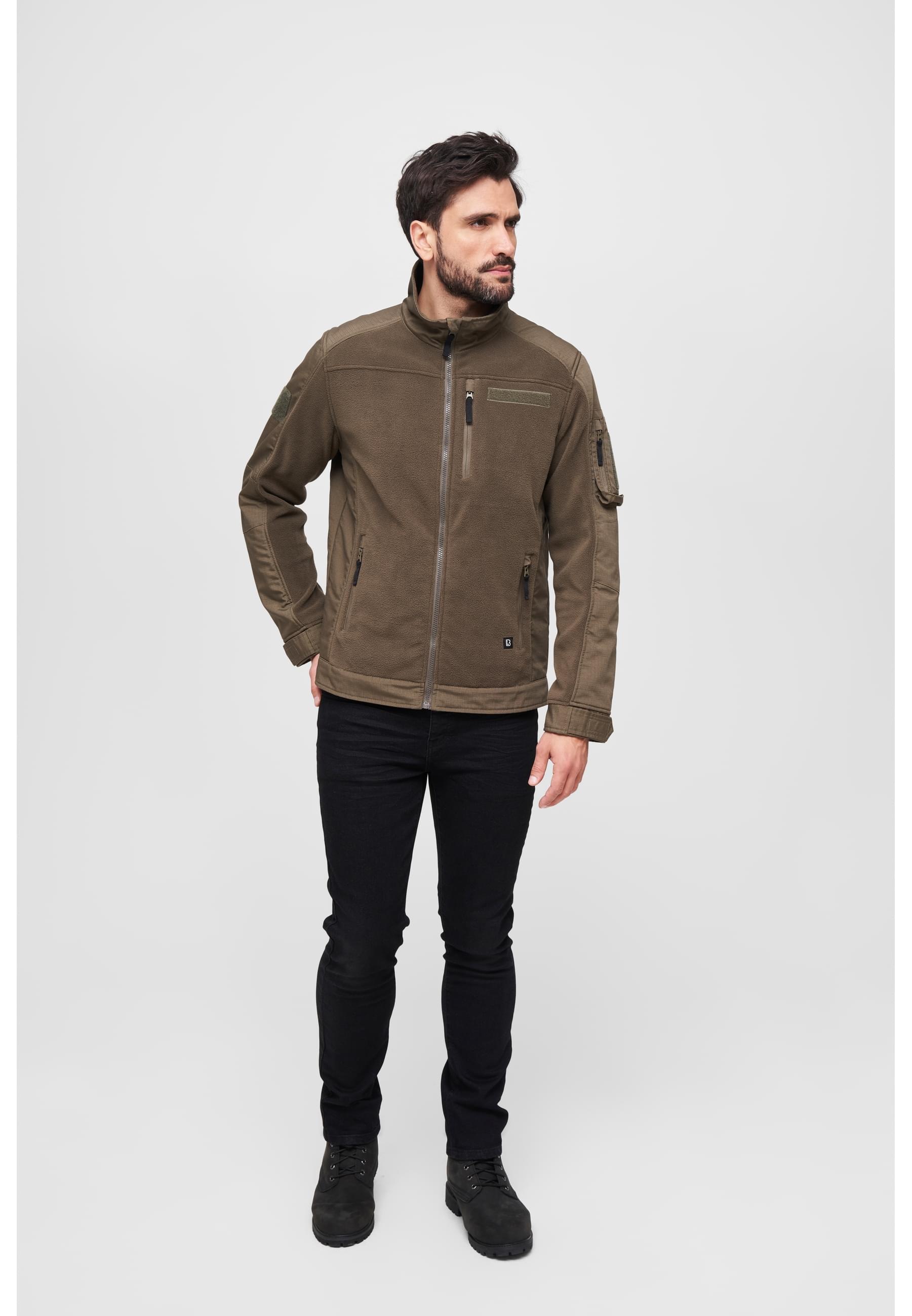 Brandit Allwetterjacke »Brandit Herren Fleecejacket Ripstop«, (1 St.), ohne Kapuze