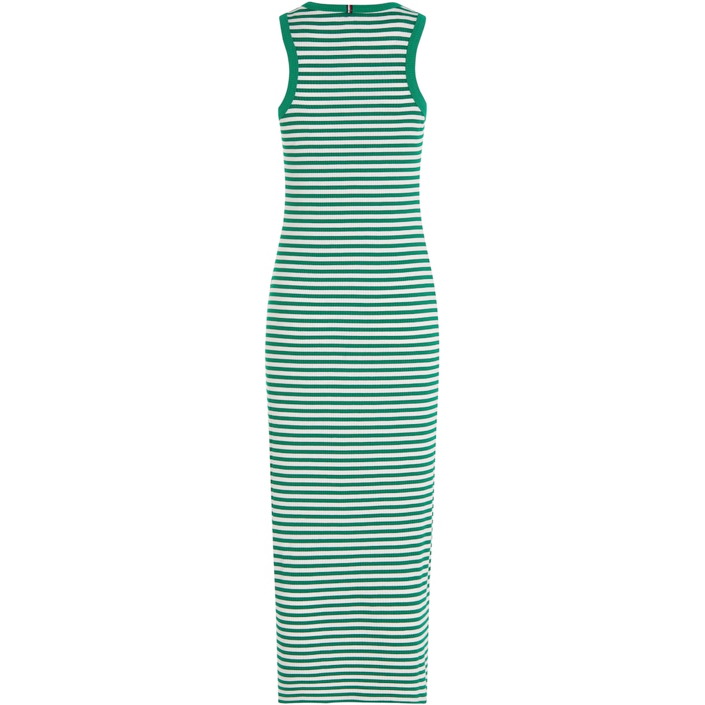 Tommy Hilfiger Midikleid »SLIM 5X2 STR RIB MIDI DRESS NS«, in gestreigter Optik