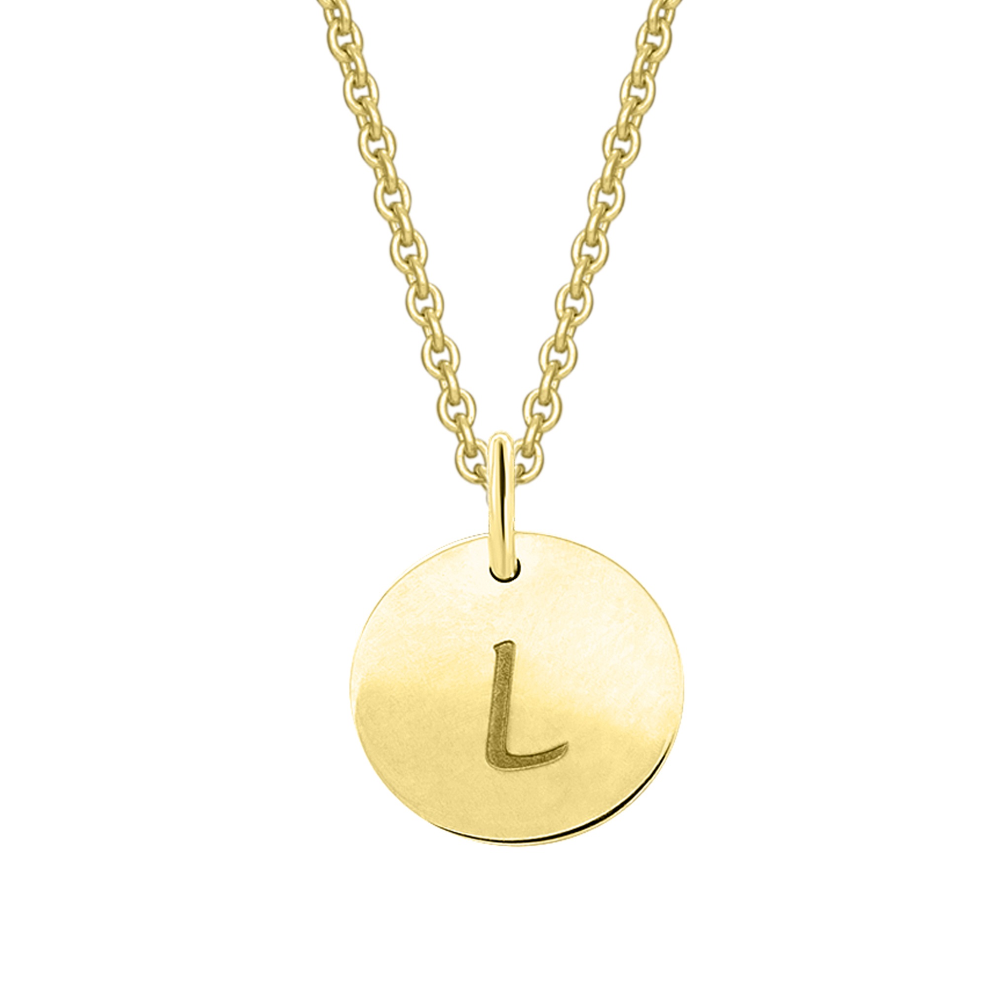 One Element Letter L Pendant Gold