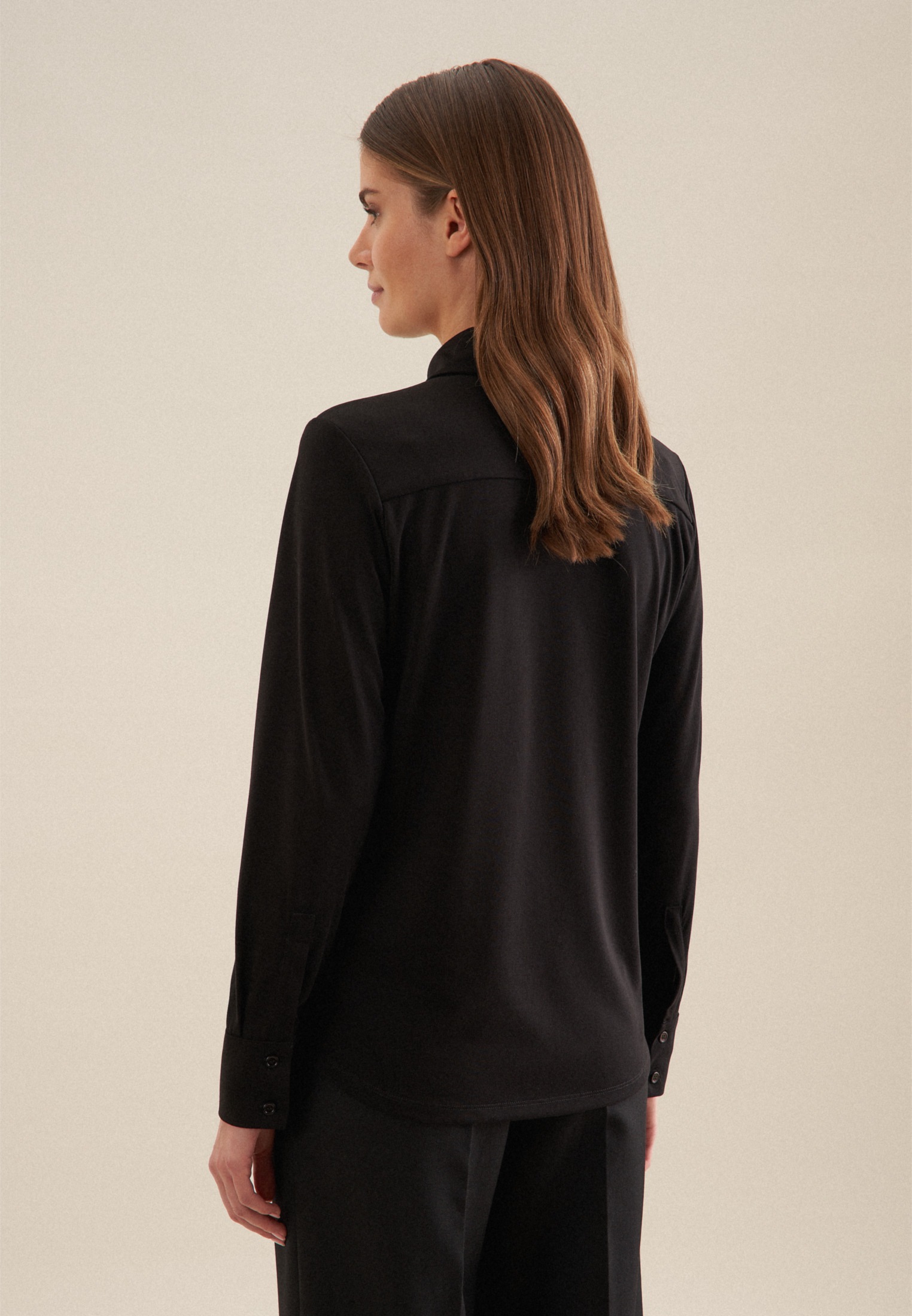 seidensticker Hemdbluse "Schwarze Rose", 1/1 Kragen Uni günstig online kaufen