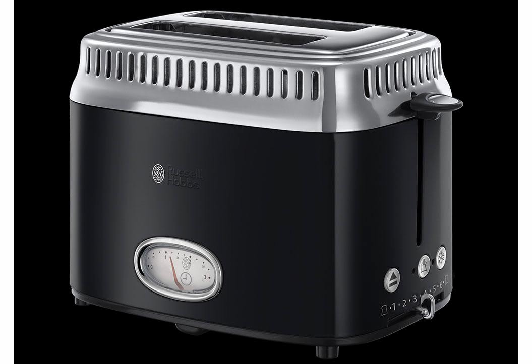 RUSSELL HOBBS Toaster »21681-56«, 2 kurze Schlitze, 1300 W, Retro Classic Noir