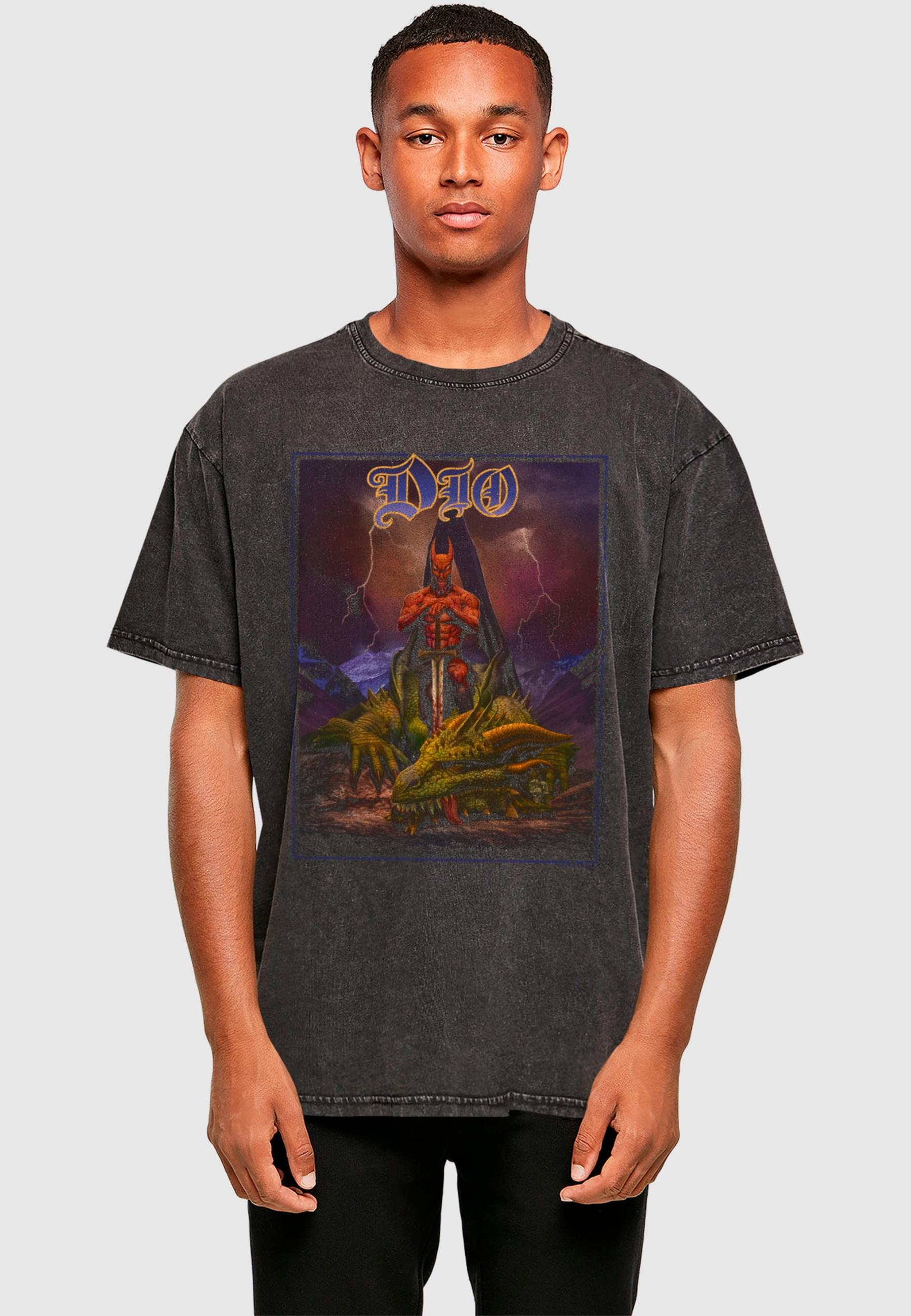 Merchcode T-Shirt »Merchcode DIO - Pigment Framed Acid Washed Oversize Tee«, (1 tlg.)